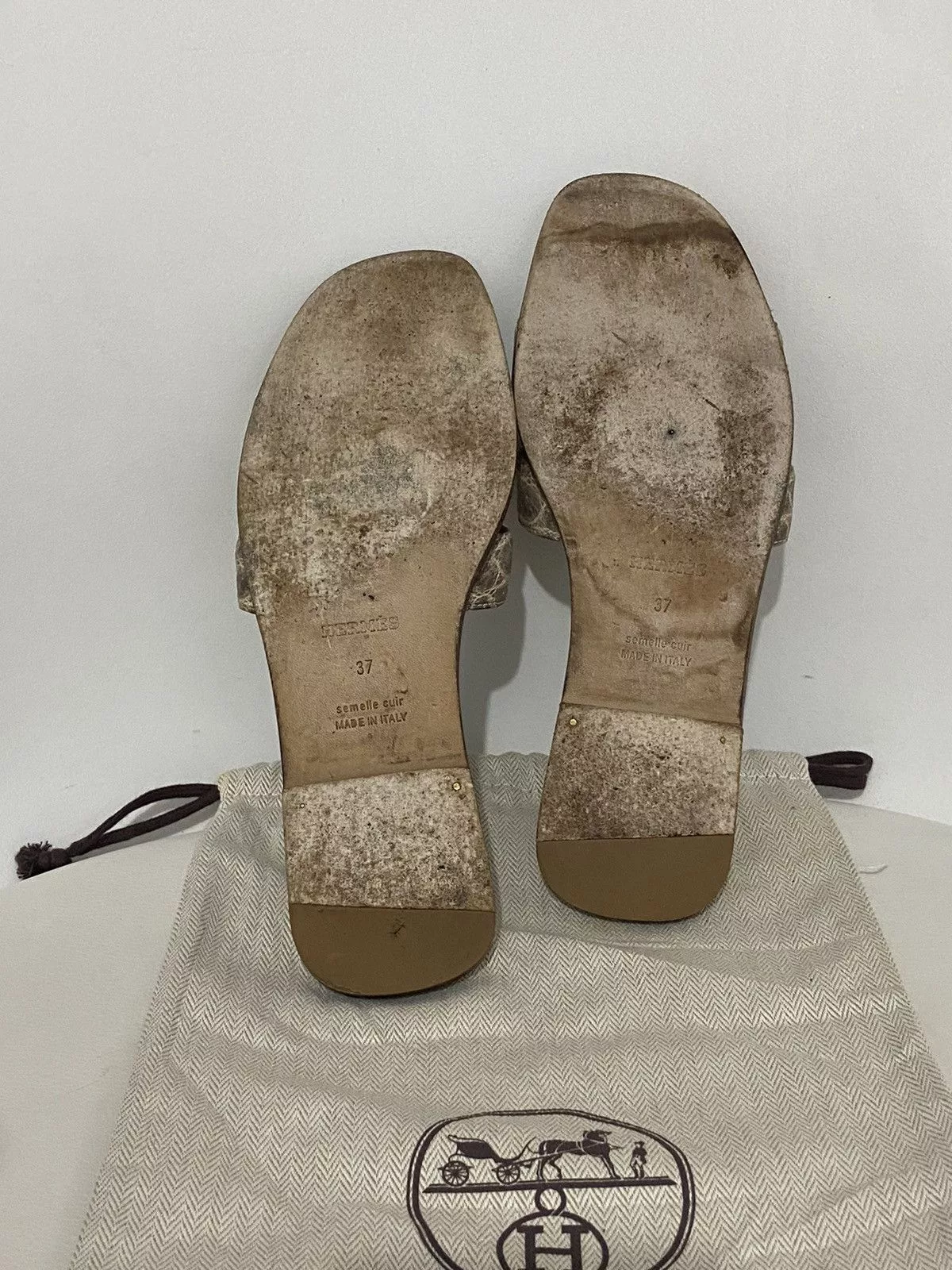 Hermes Sandals Hermes Hermès Oran Himalayan Beige