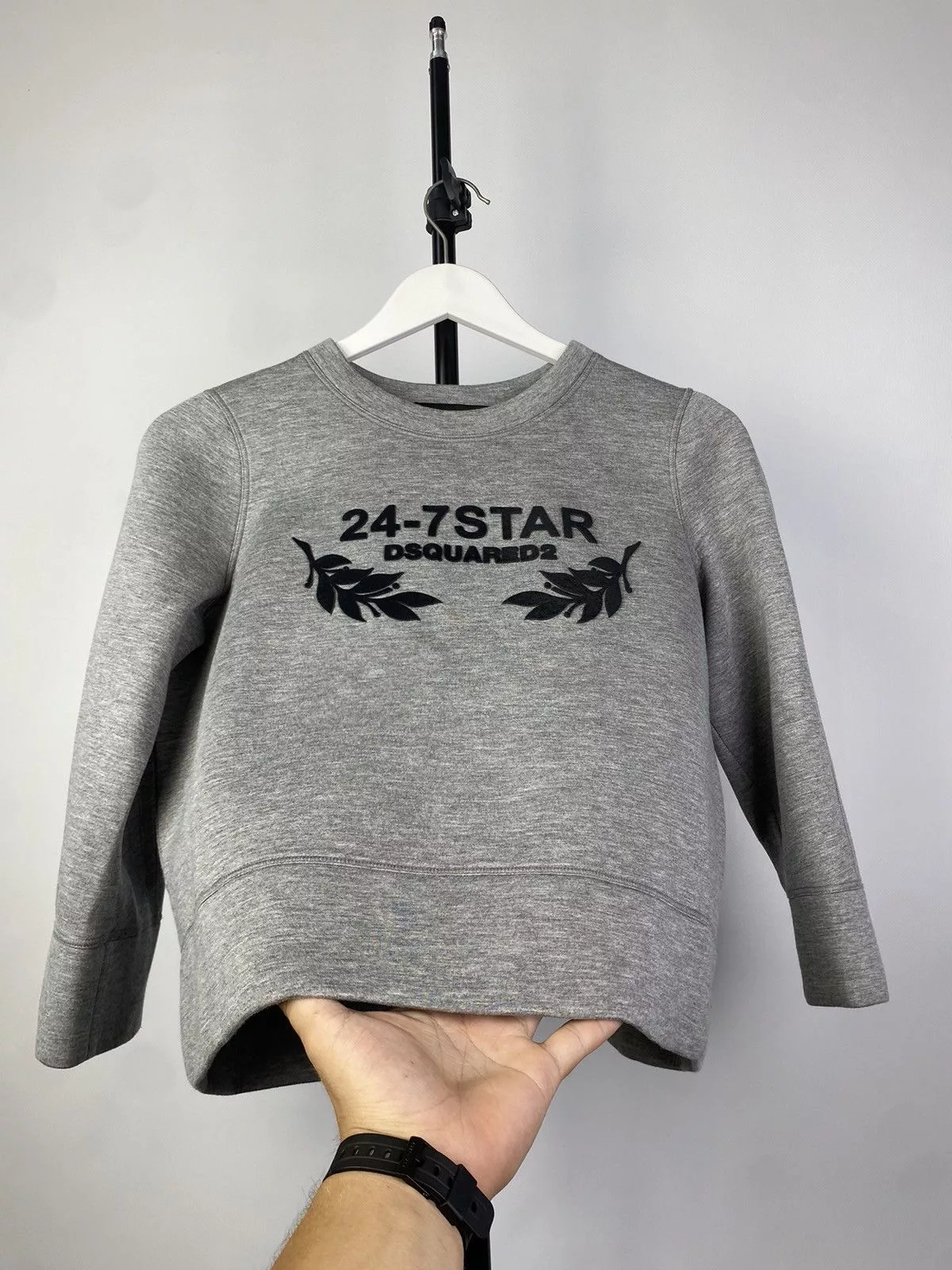 Dsquared2 Sweatshirts Dsquared2 Big logo 24-7STAR Crop sweatshirt size S Gray