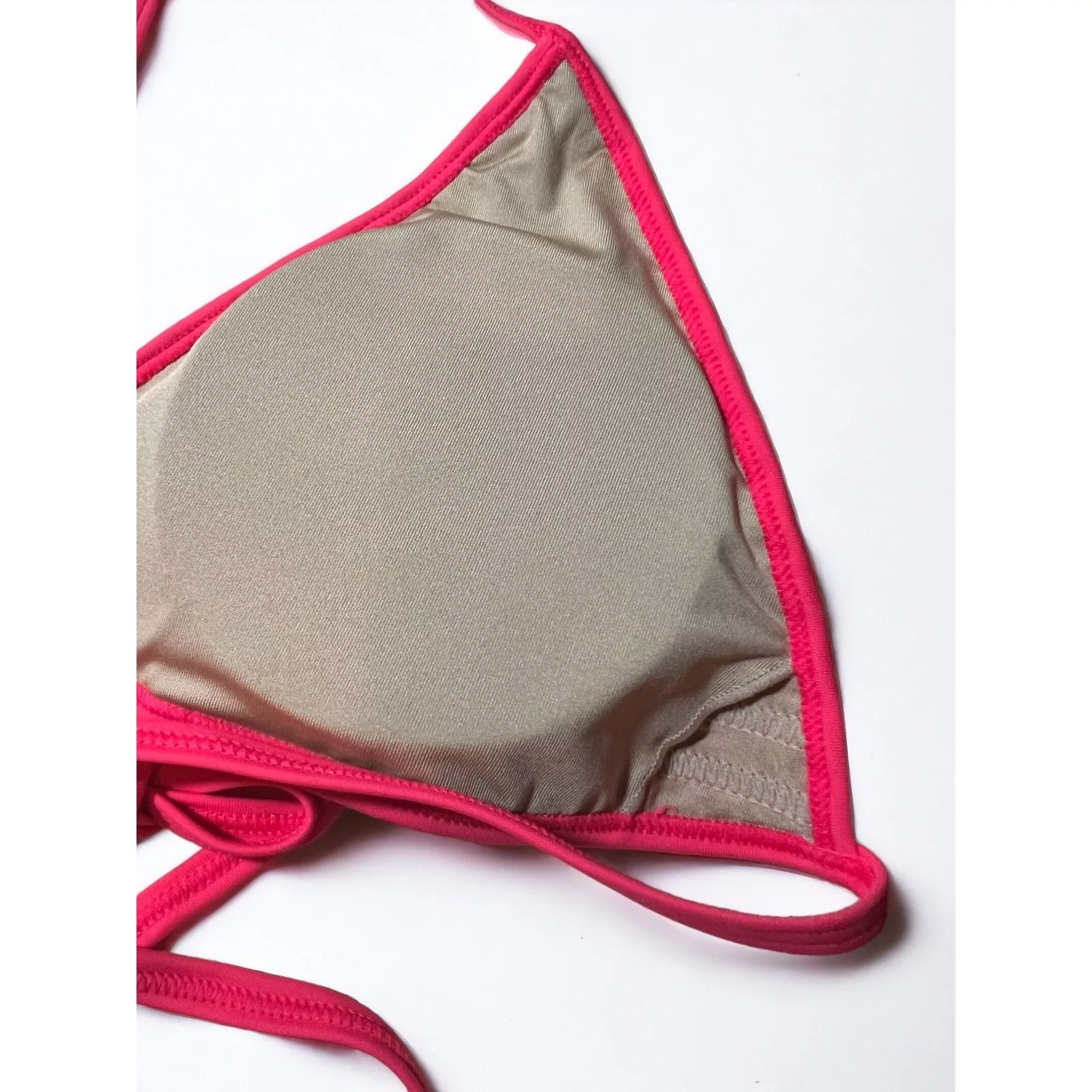 Other Miscellaneous Other Watermelon Red Nude Triangle Halter Bikini Top SMALL