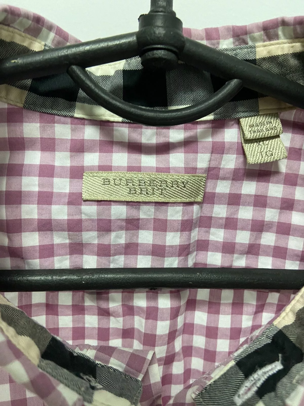 Burberry Shirts Button Ups Burberry × Vintage Burberry Vintage Button Ups Classic Nova Check Small Logo Pink Luxury