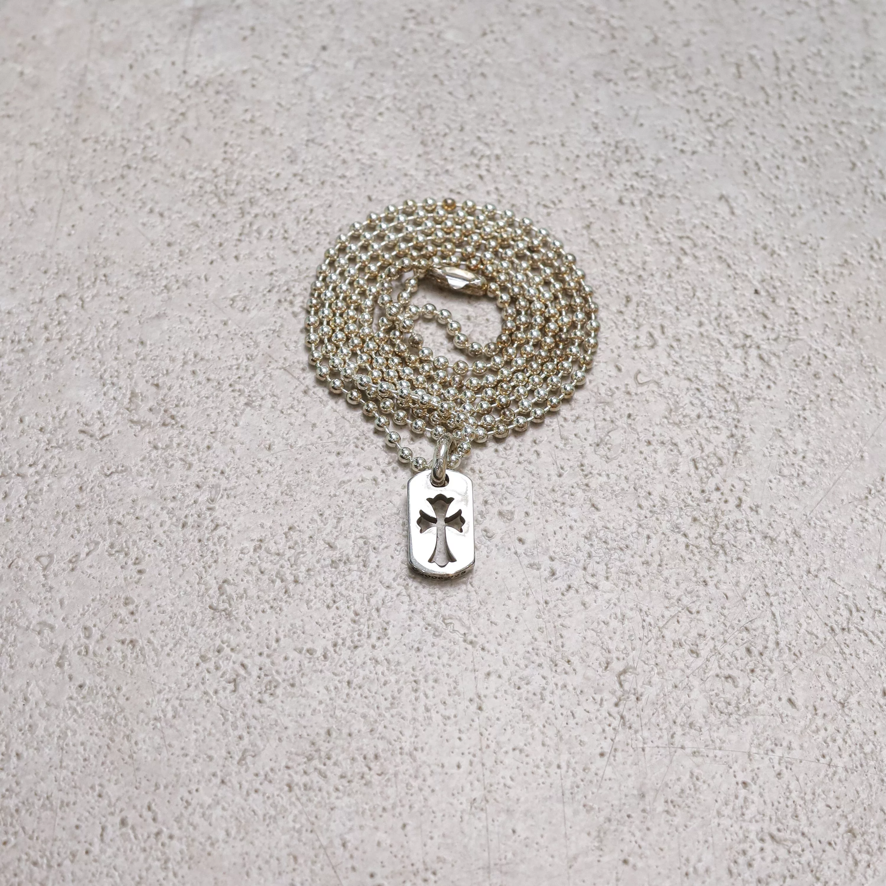 Chrome Hearts Jewelry Watches Chrome Hearts Dog Coss sliver Tiny Co necklace Silver