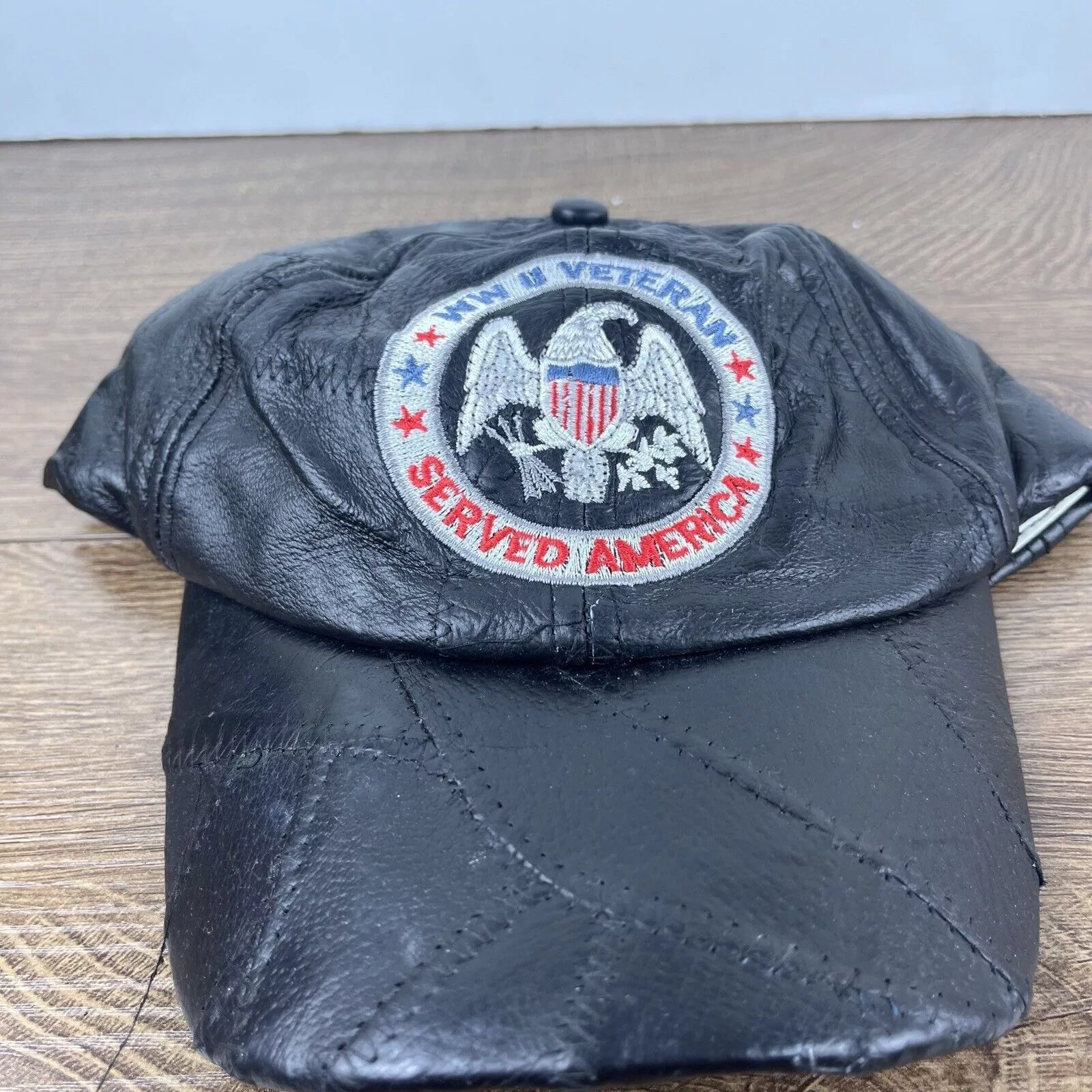 Other Hats Other WWII Veteran Hat World War 2 Vet Black Adjustable Hat Black