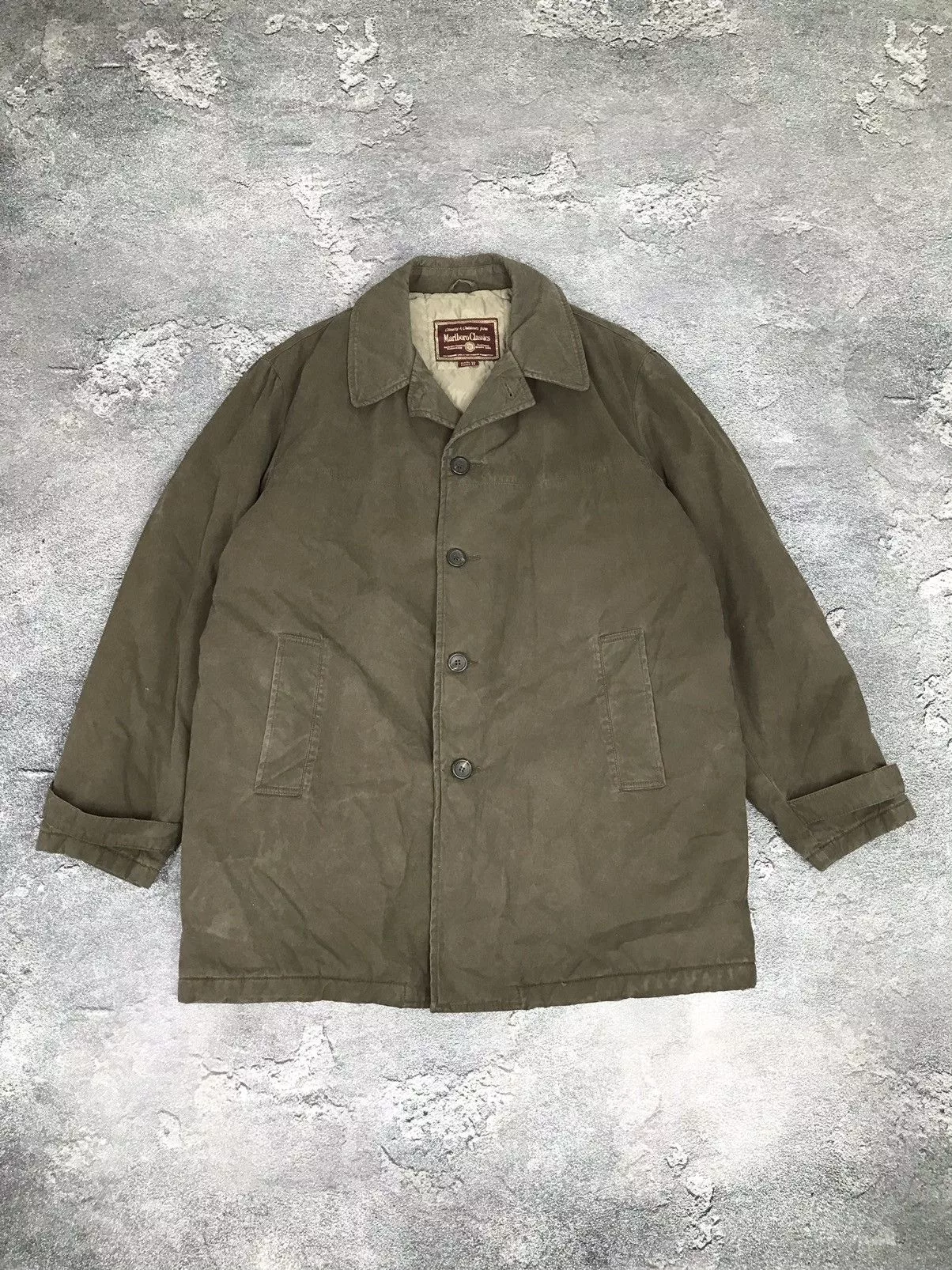 Marlboro Leather Jackets Marlboro Classics Quality Lable Windstoper Buttoned Jacket Brown Streetwear