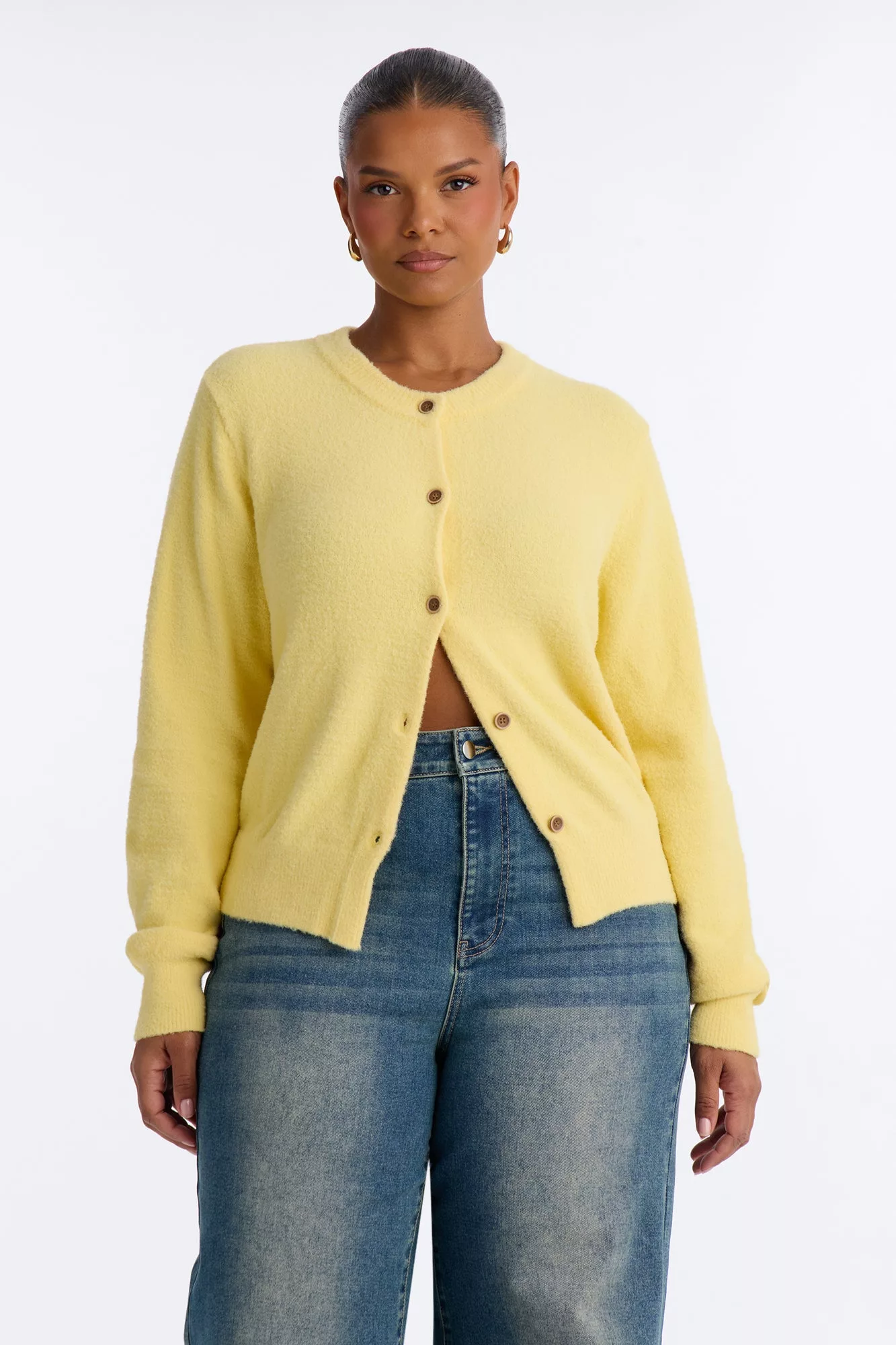 Cozy Feels Cardigan - Butter Yellow