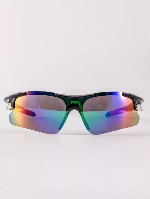 Electric Visual Glasses Electric Visual × Vintage Retro Punk Kurt Cobain Style Sunglasses Wrap Around Fashion Black Streetwear
