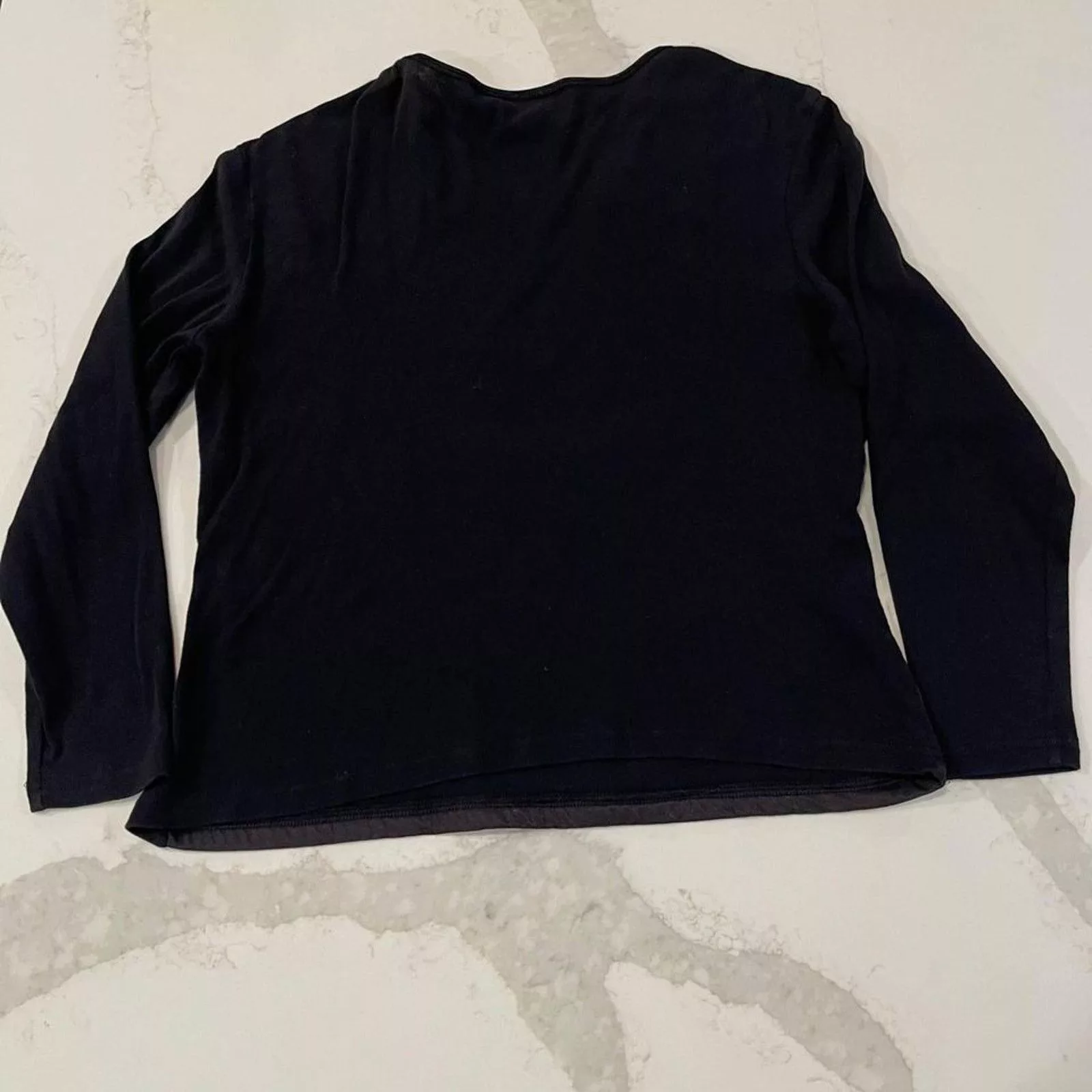 Harley Davidson Blouses Vintage Harley Davidson Black 3D Effect Long Sleeve Women XL