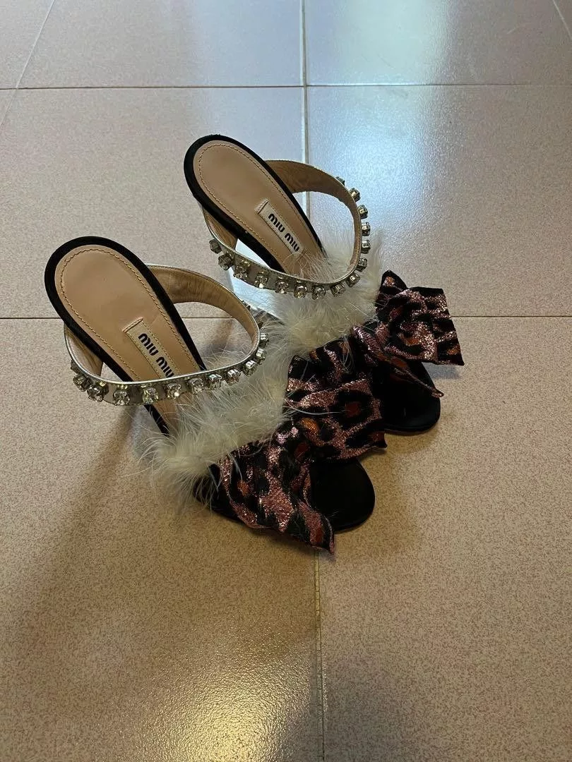 Miu Miu Heels Miu Miu clear Wedge Heels Black