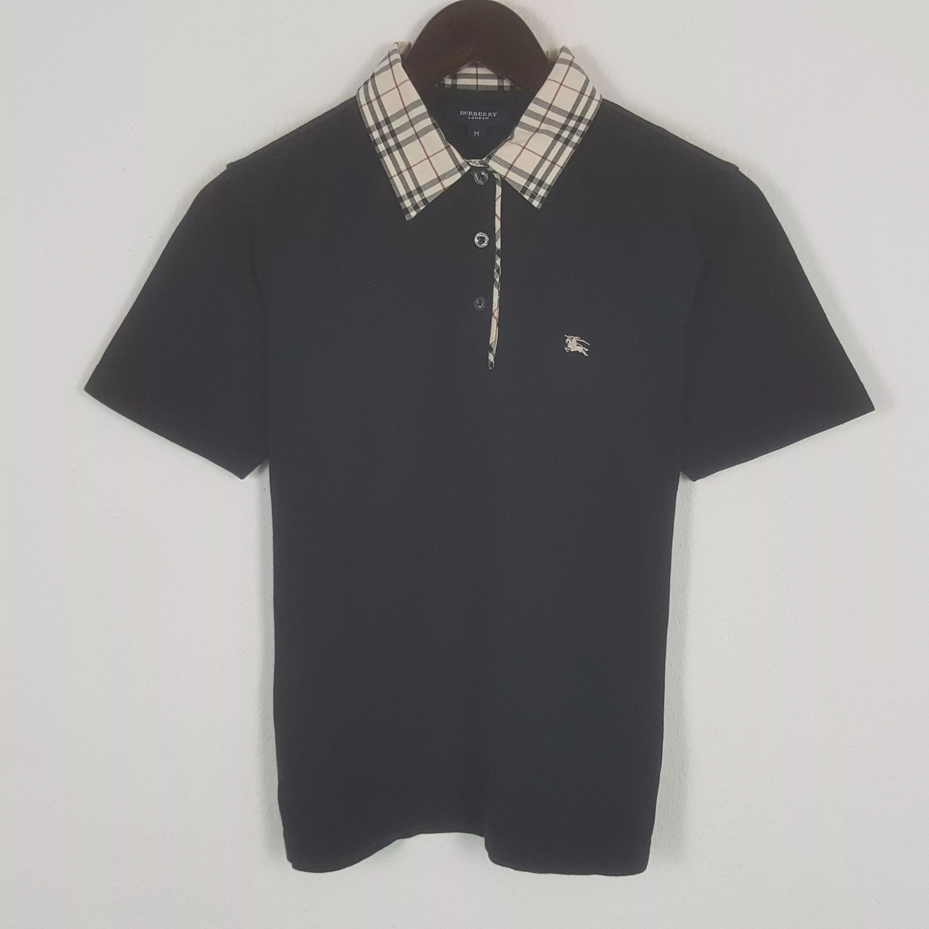 Burberry Polos Burberry × Vintage Vintage Burberry London Nova Check Polos Black