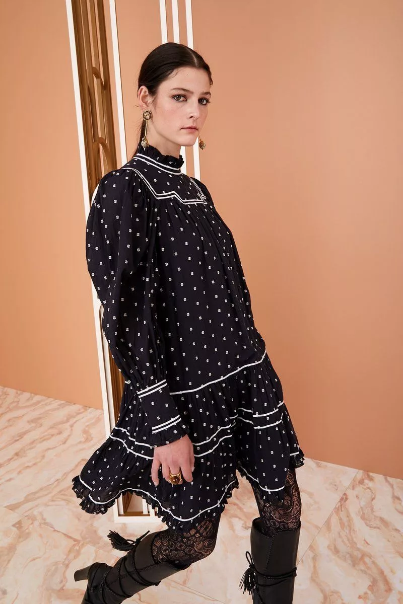 Ulla Johnson Mini Dresses RRP 500$ Ulla Johnson Blanche Dress - Eclipse Dot Black