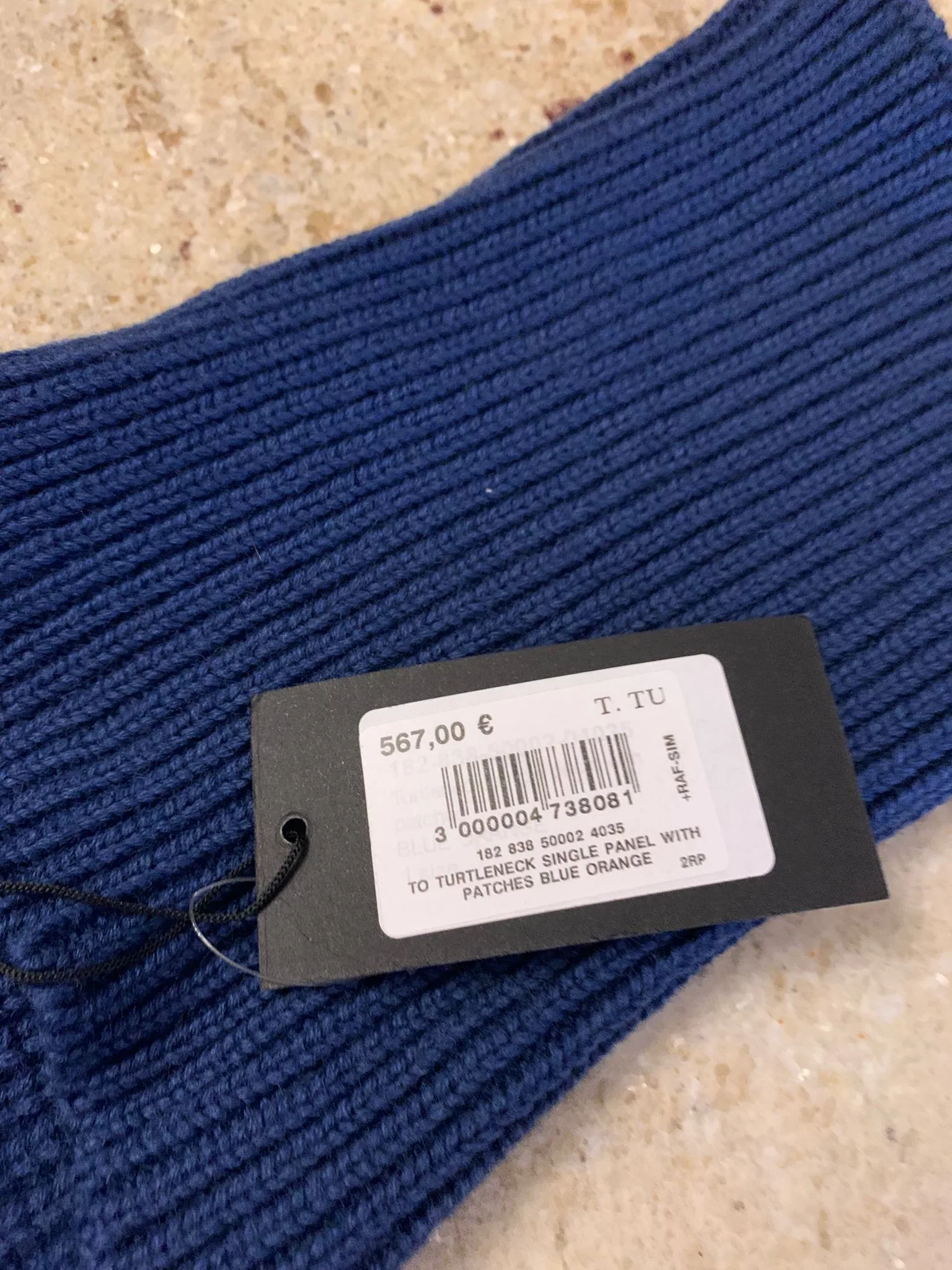 Raf Simons Periodicals Raf Simons TO Turtleneck Single Panel With Patches Blue