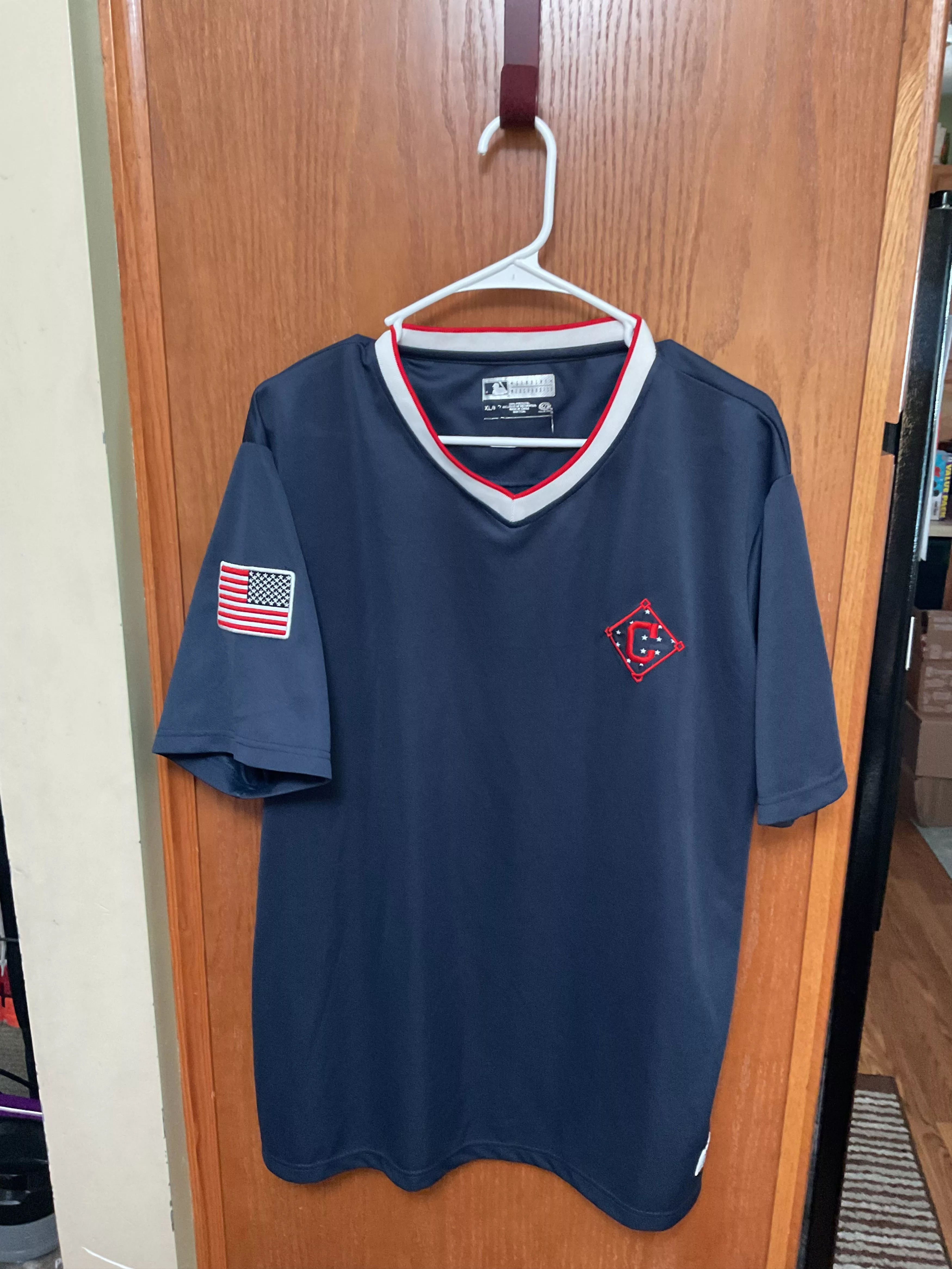 MLB Jerseys MLB × Vintage MLB Cleveland Indians Pullover Jersey Blue