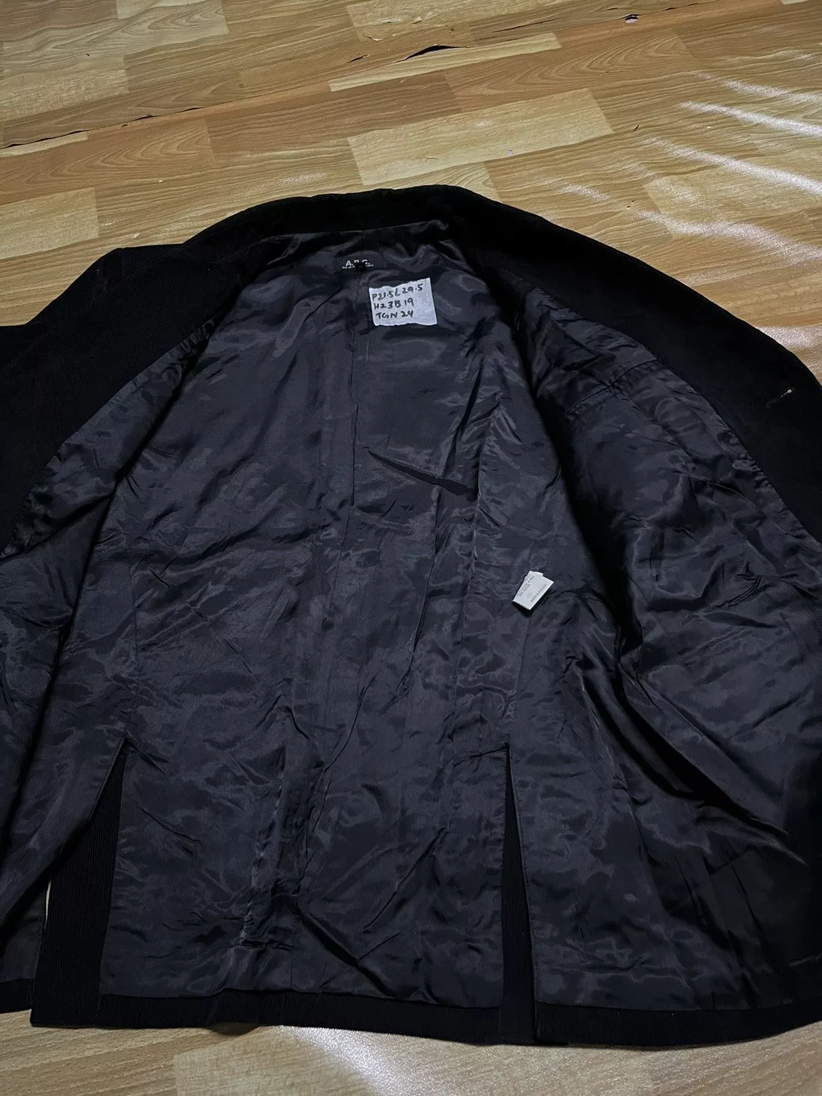 A.P.C. Light Jackets A.P.C. × Designer × Vintage Vintage A.P.C Courdroy Button Blazer Jacket Black
