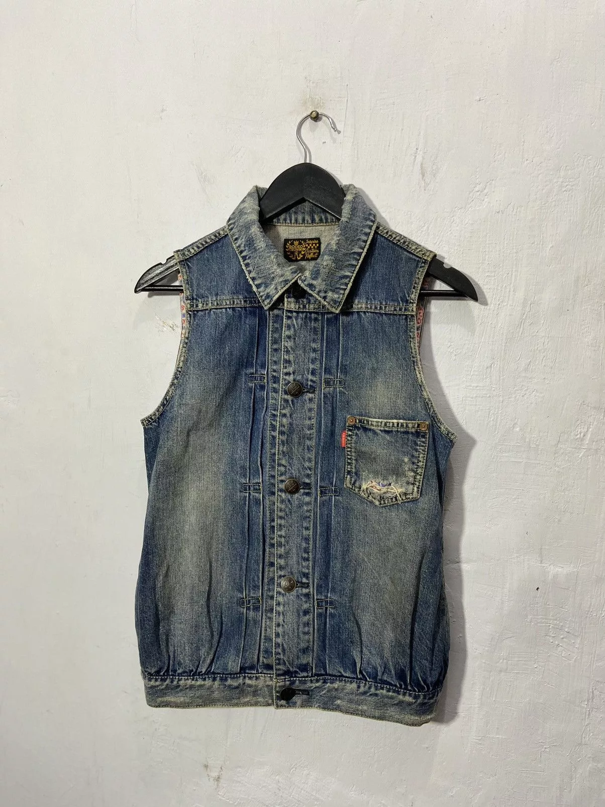If Six Was Nine Vests If Six Was Nine × Japanese Brand Vintage Rodeo Crowns Vest Jeans Washed Blue