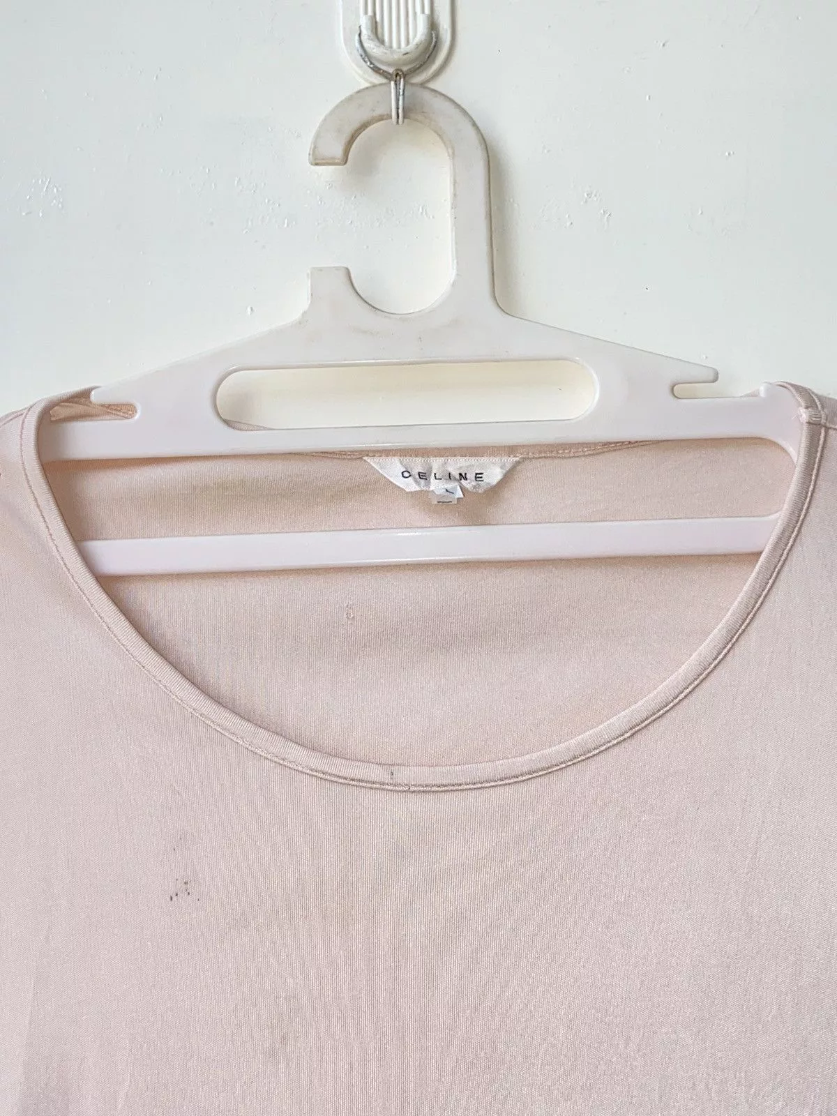 Celine Long Sleeve T Shirts CELINE Pink Long Sleeve T-shirt Streetwear