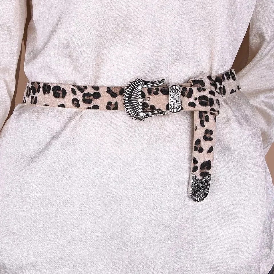 Designer Belts Designer 100cm Leopard Belt Multi Streetwear