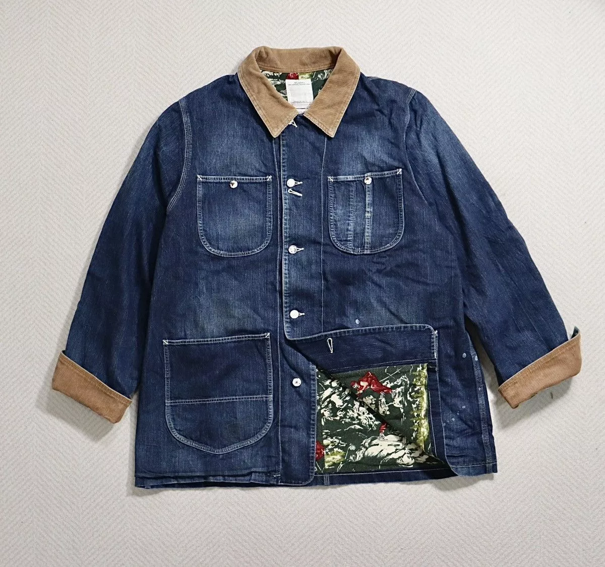 Visvim Light Jackets Visvim 20ss Spot Coverall Dry Denim Blue
