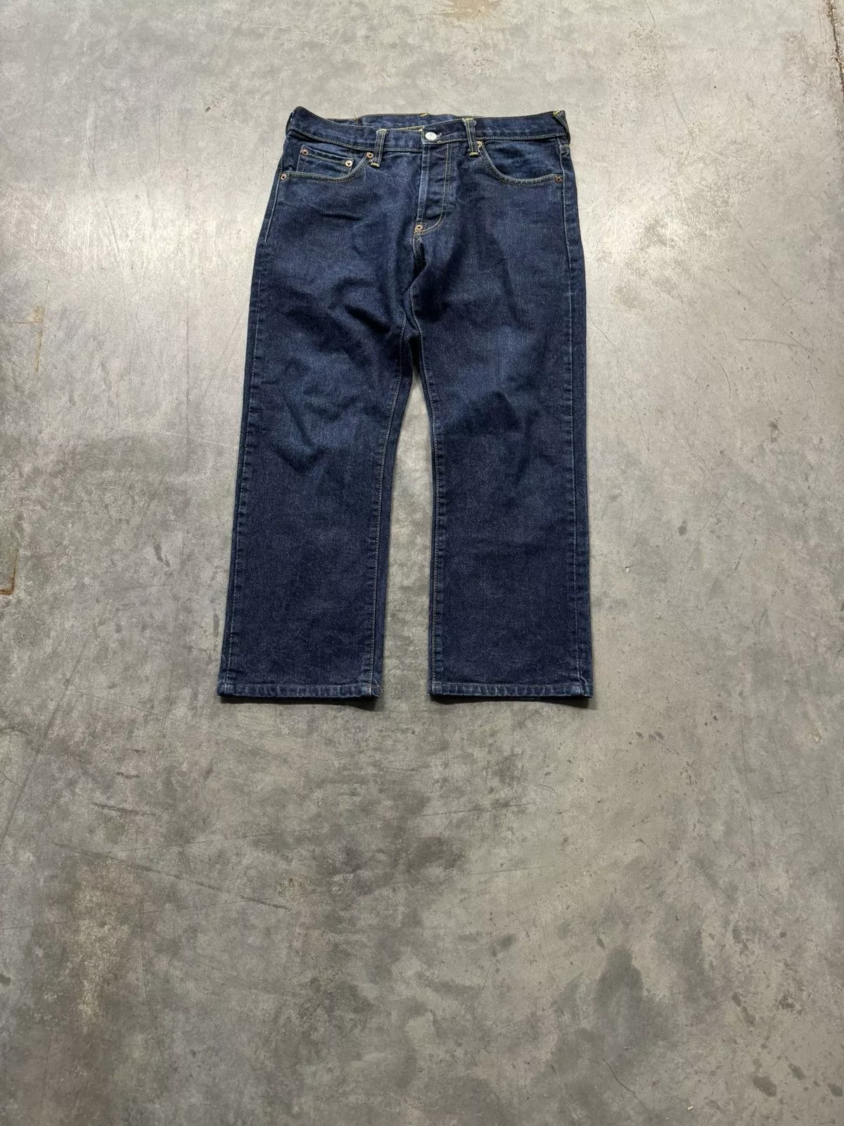 Evisu Denim Evisu × Vintage Vintage Evisu Buckle Back Straight Leg Jeans (32x26) Blue