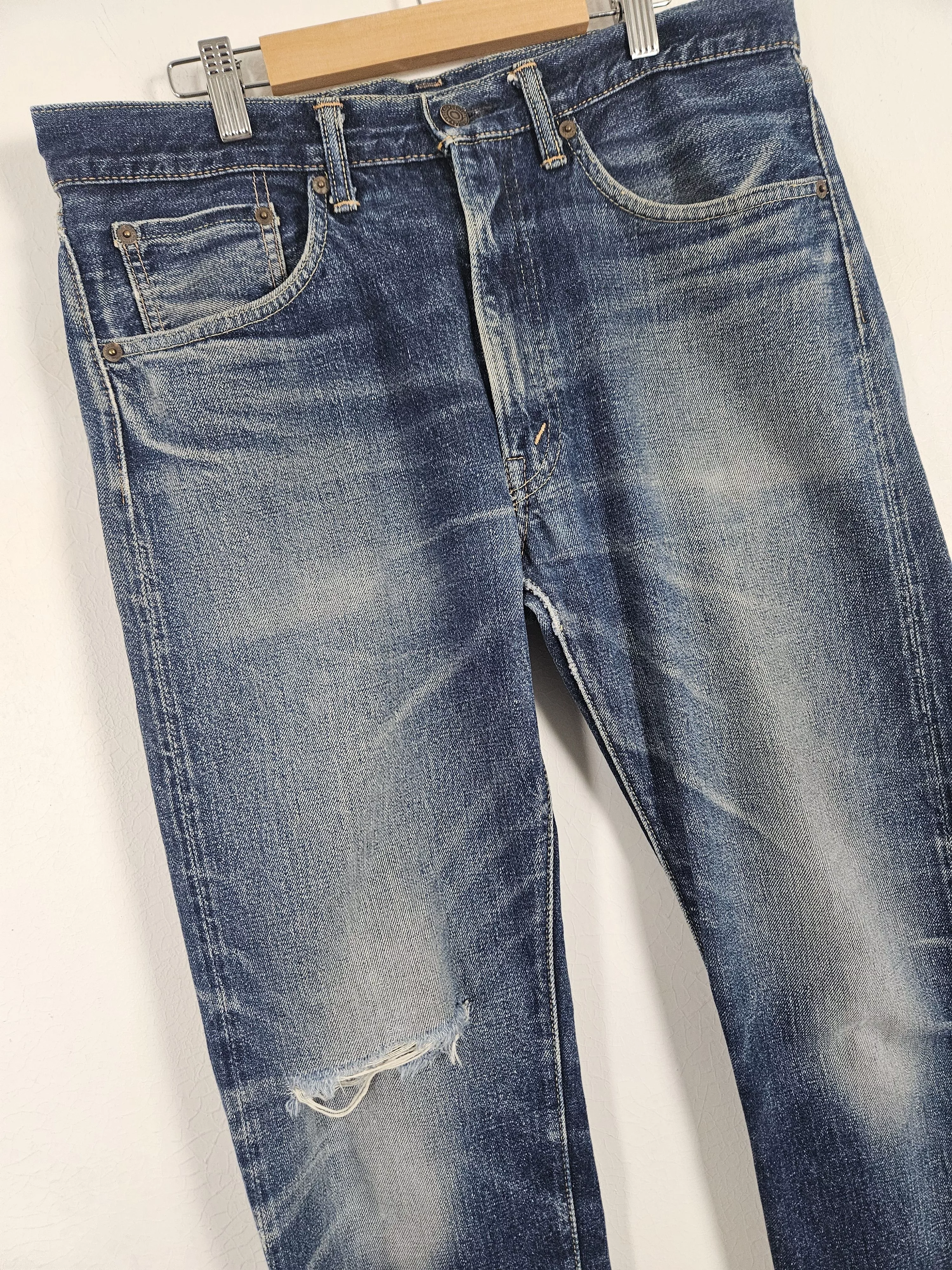 Orslow Denim Orslow 107 Denim Selvedge distress Jeans Blue