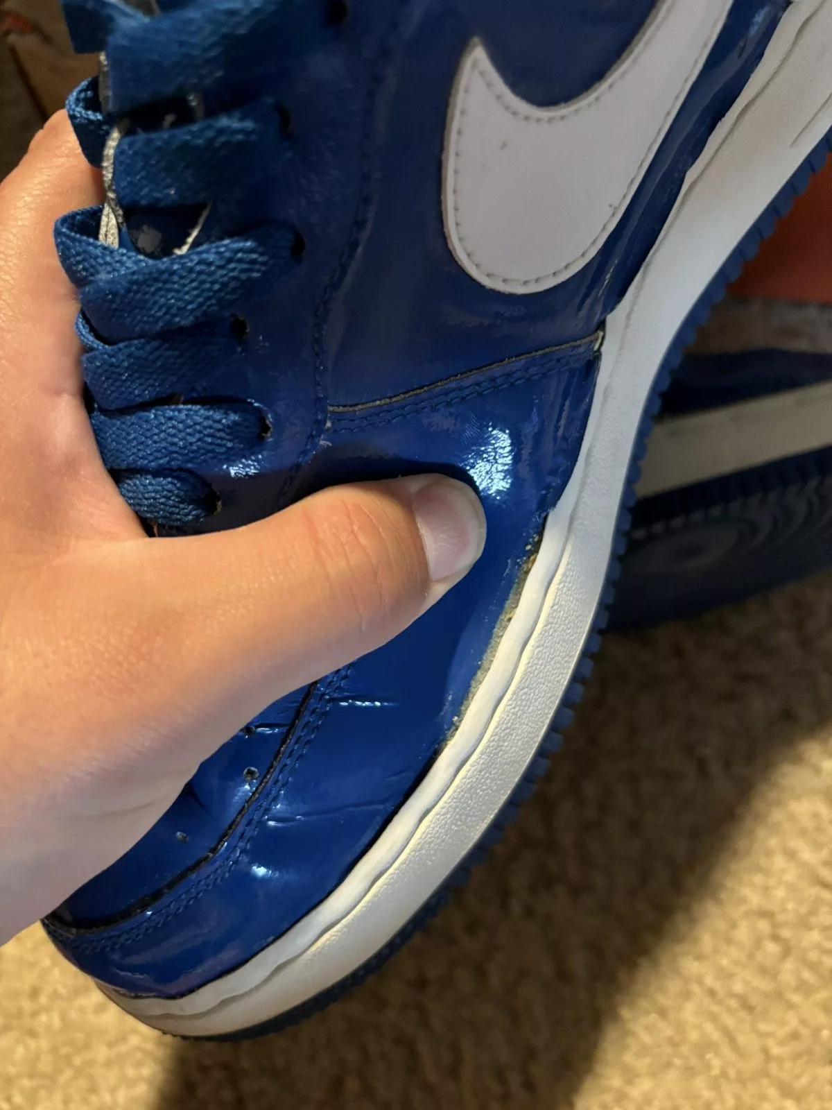 Nike Low Top Sneakers Nike Air Force 1 Sheed 9.5 pistons 2006 Blue