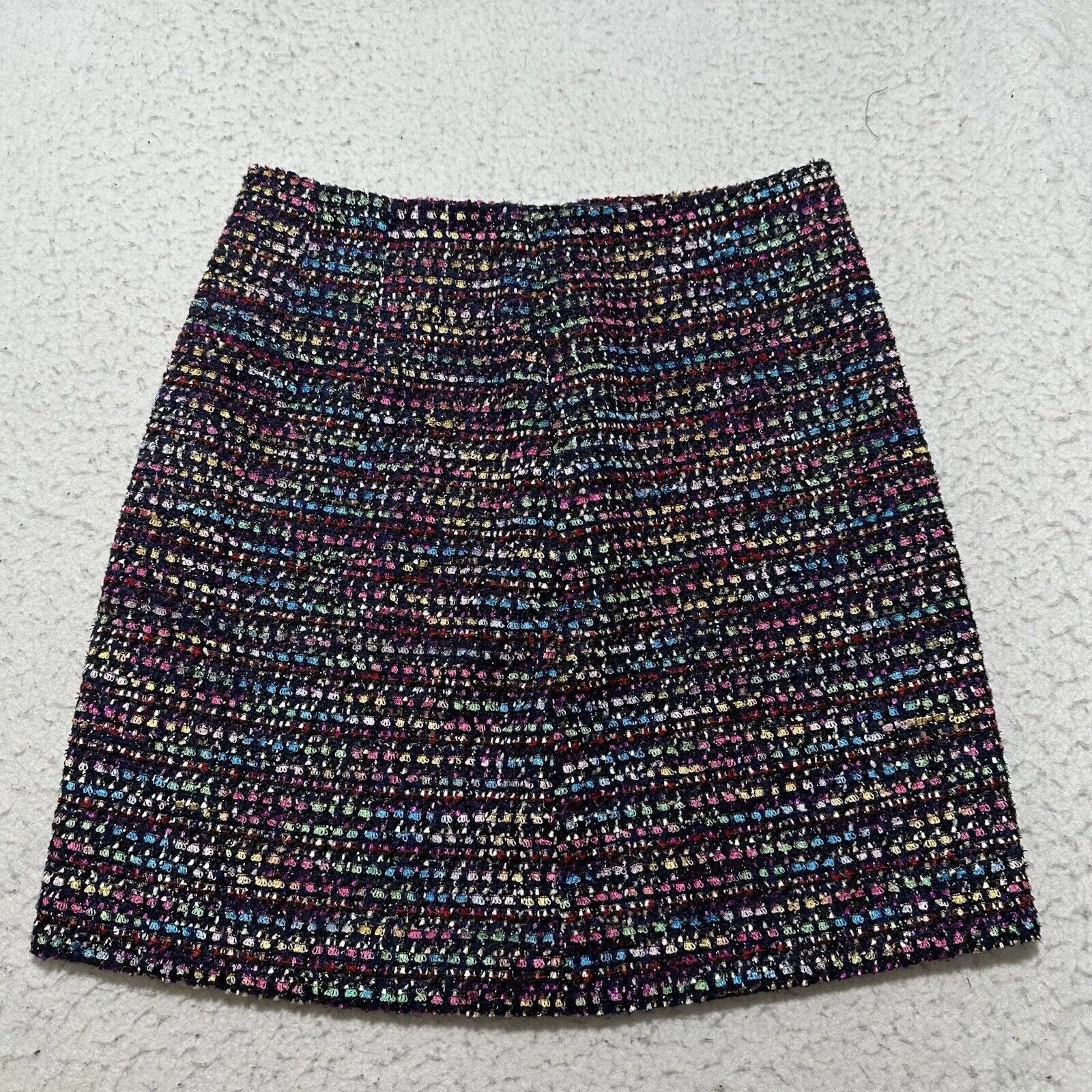 Loft Mini Skirts LOFT 2 Shimmer Textured Shift Skirt Colorful Mini Skirt Multi