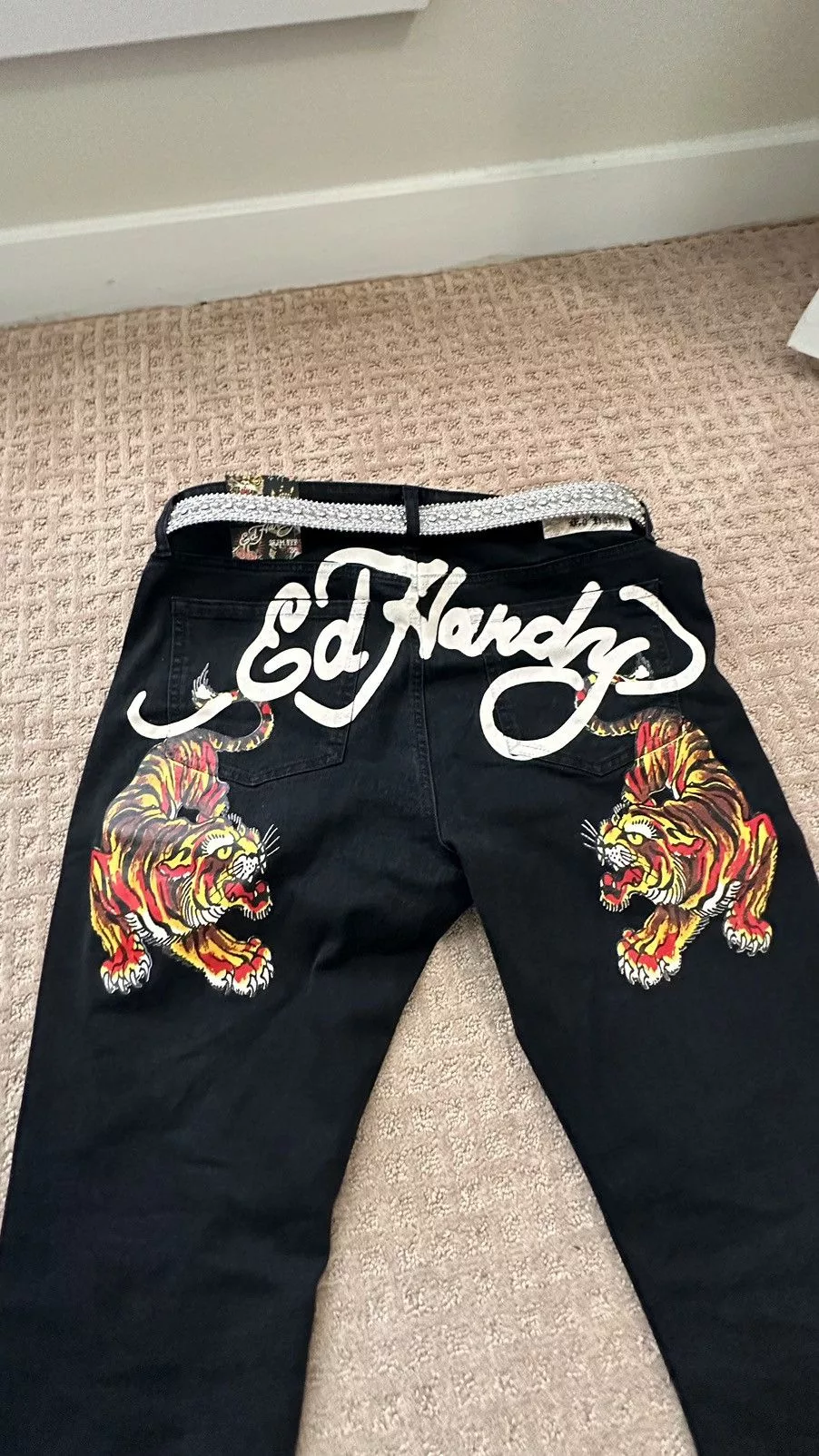 Ed Hardy Denim Ed hardy tiger big logo Grail Black