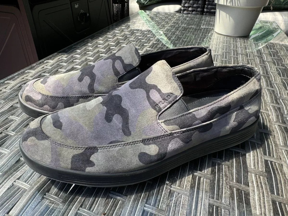 Prada Slip Ons Prada Suede Camo Slip-ons Green