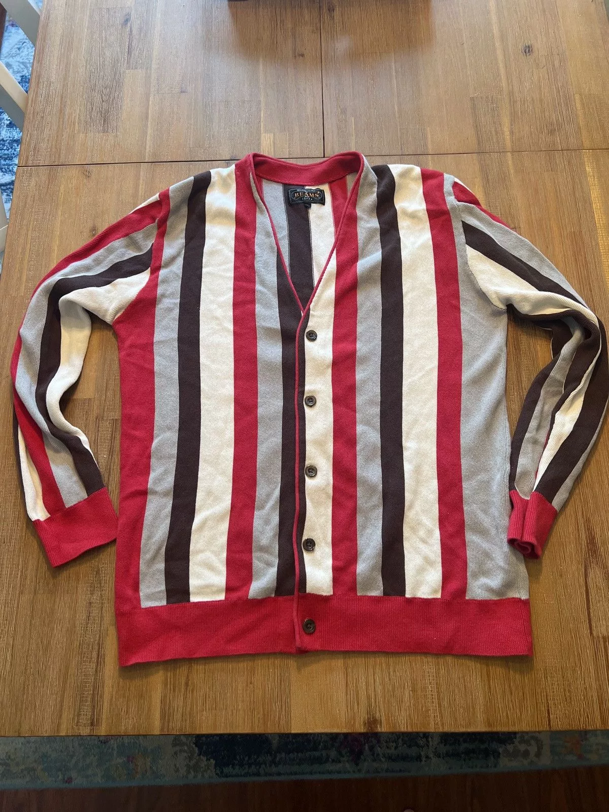 Beams Plus Sweaters Knitwear Beams Plus Beams+ Striped Cardigan Multi