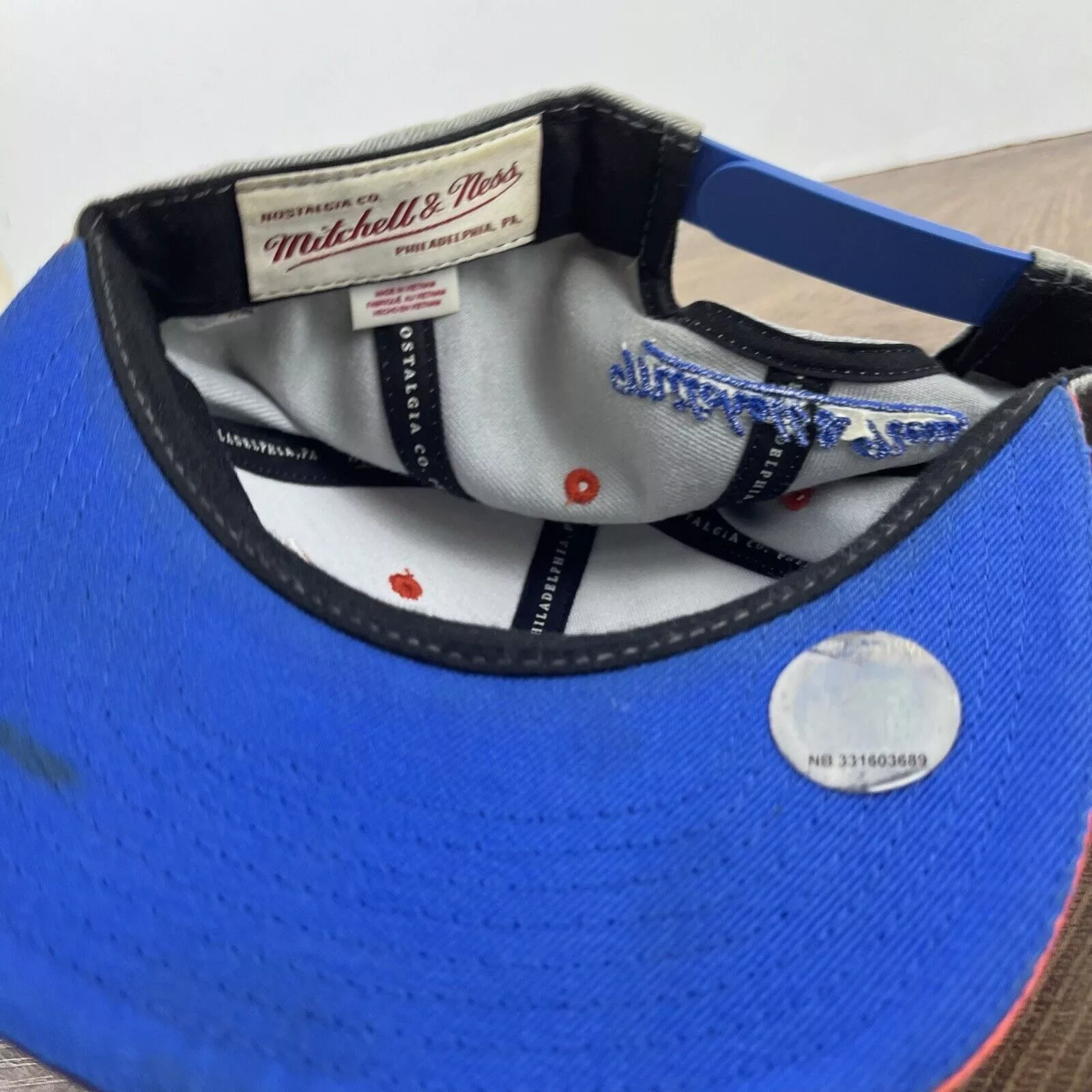 Mitchell & Ness Hats Oklahoma City Thunder Hat Mitchell & Ness Snapback Gray Hat