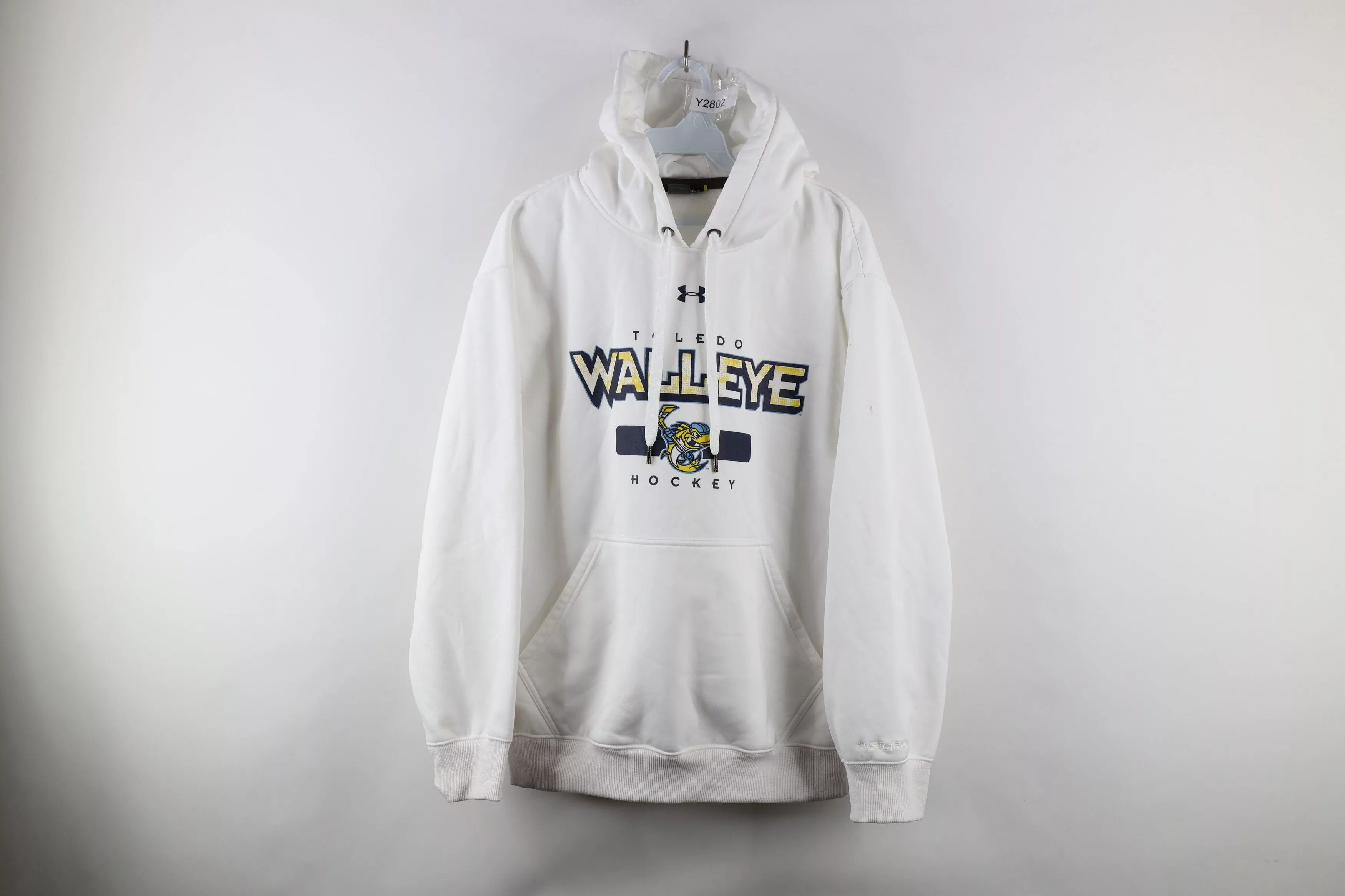 Under Armour Sweatshirts Hoodies Under Armour × Vintage Under Armour Toledo Walleye Hockey Hoodie Sweatshirt White