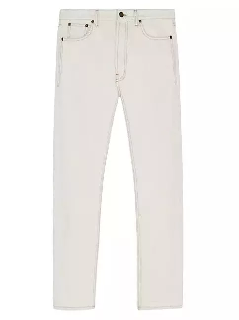 Saint Laurent Paris Denim Saint Laurent Paris o1s1wg110624 Relaxed-Fit Jeans in White