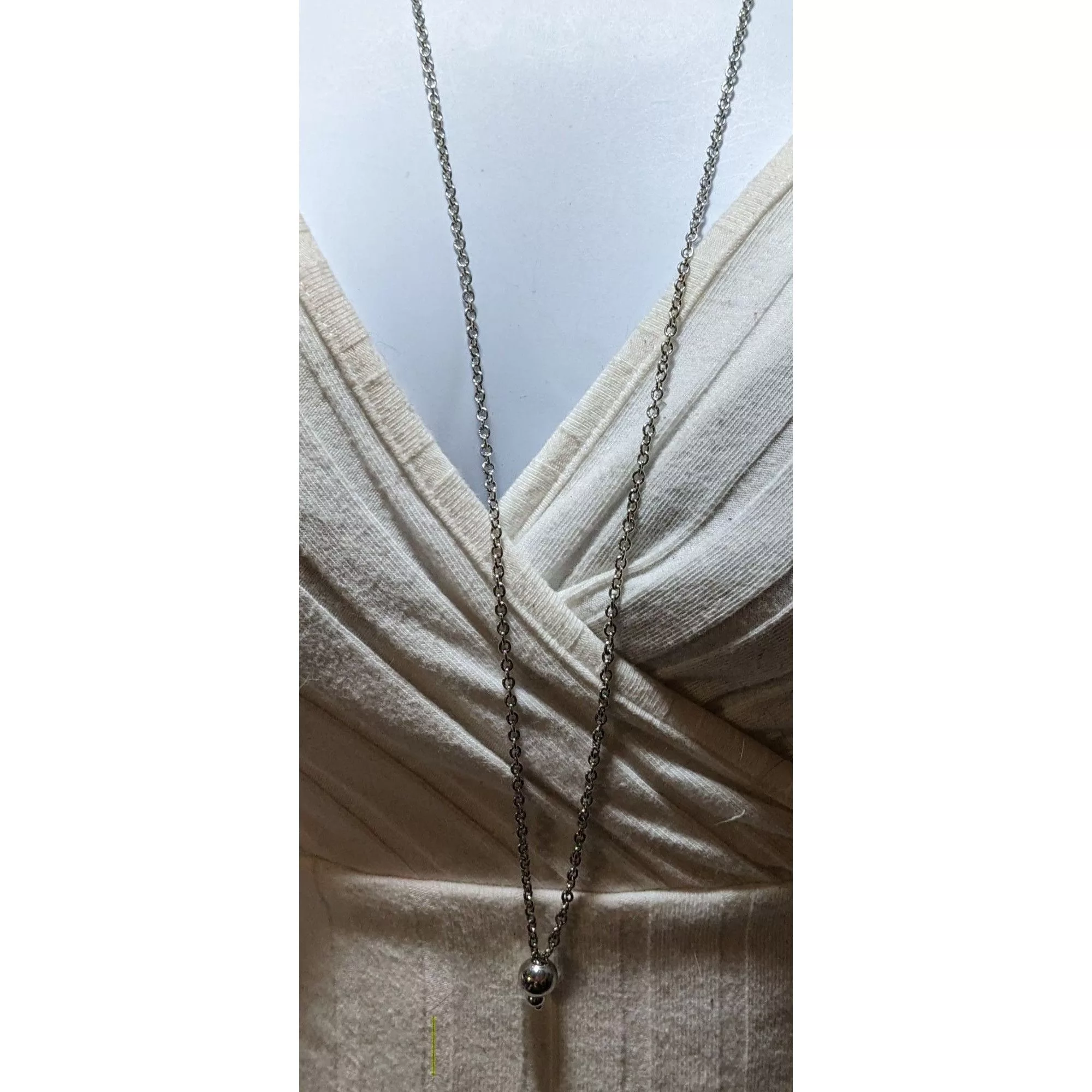 Other Necklaces Other Simple Bead Chain Necklace Silver