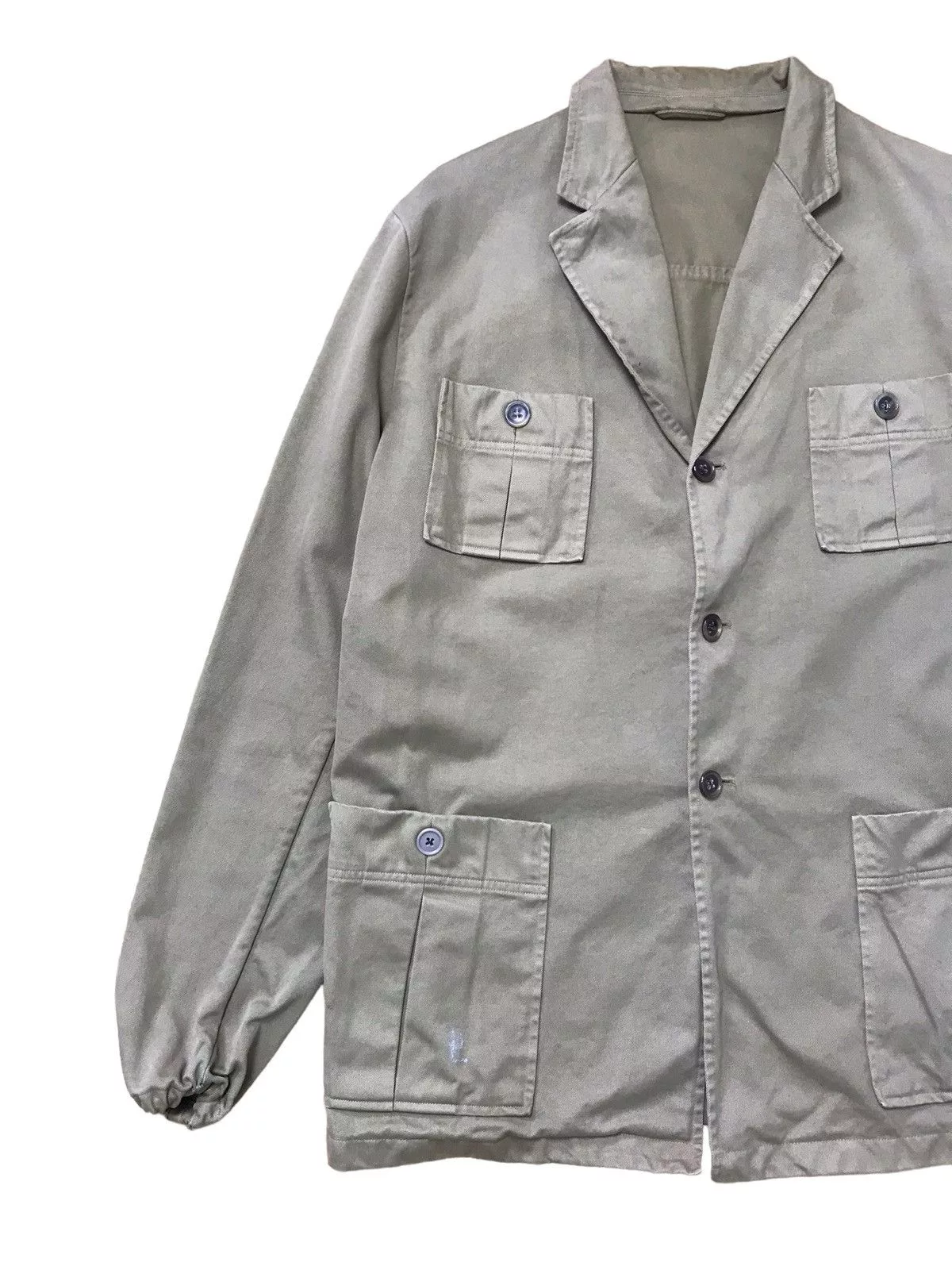 Jil Sander Denim Jackets Jil Sander × Raf Simons Jil Sander Chambray 4 Pocket Lapel Work Jacket Brown Vintage