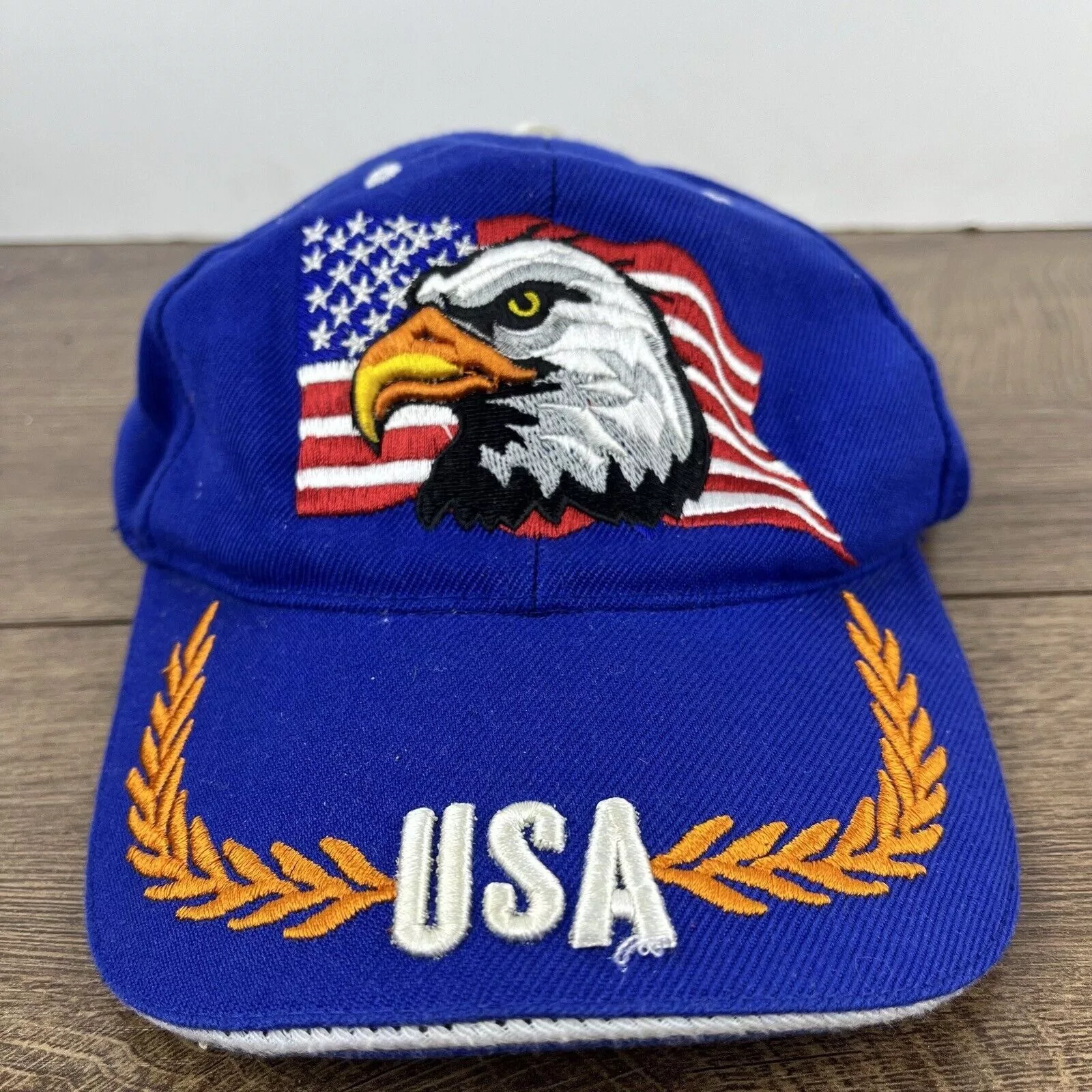 Other Hats Other Bald Eagle Hat USA American Flag Hat Blue Adjustable Hat Blu