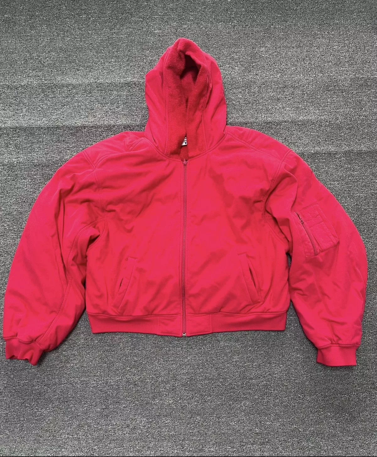 Greg Ross Bombers Greg Ross red towel hoodie oversized bomber