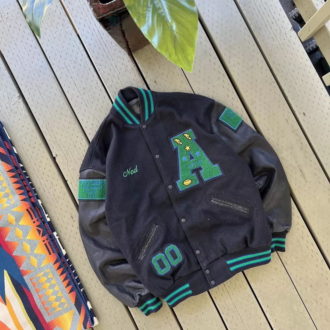 Vintage Light Jackets Vintage Varsity Jacket Black