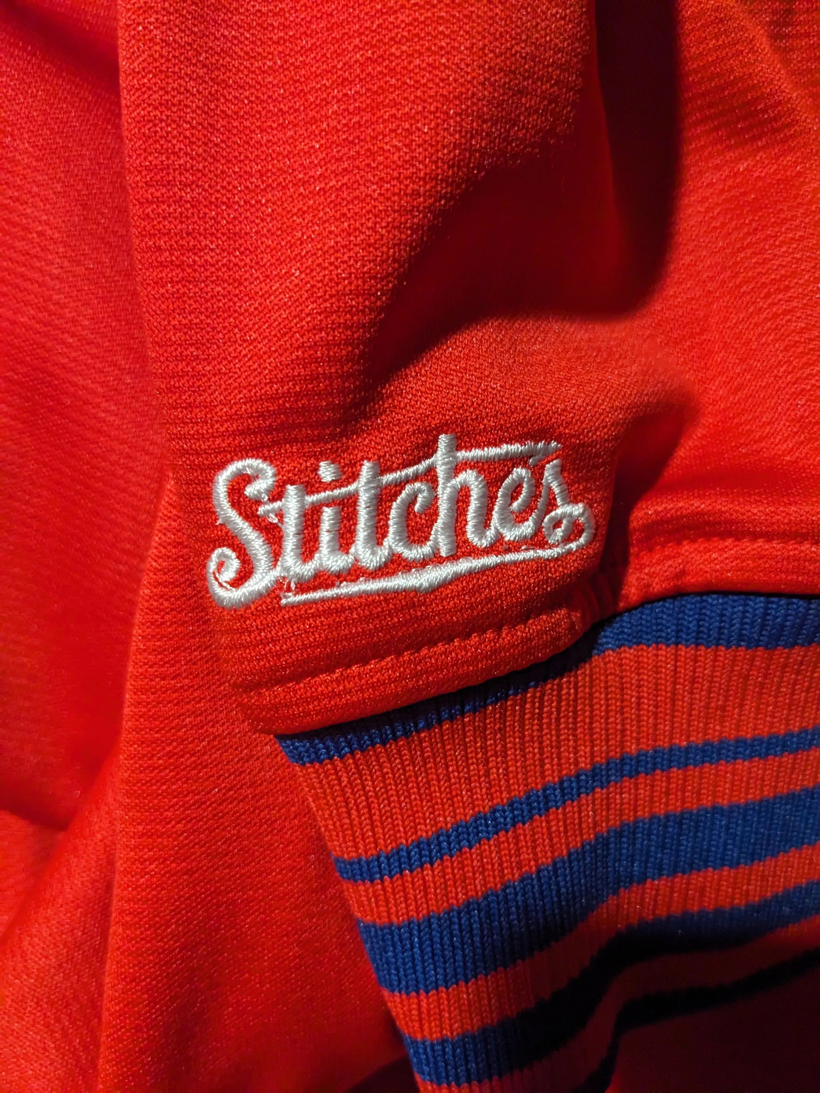 MLB Light Jackets MLB × Vintage Phillies MLB Baseball Stitches Red Full Zip Track Jacket Sportswear