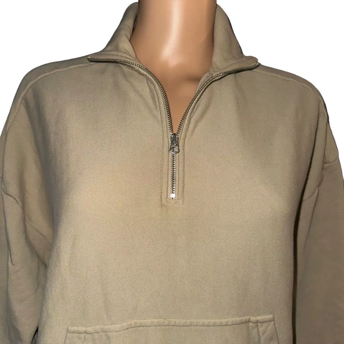 Rag & Bone Sweatshirts Rag & Bone City half zip terry pullover Brown