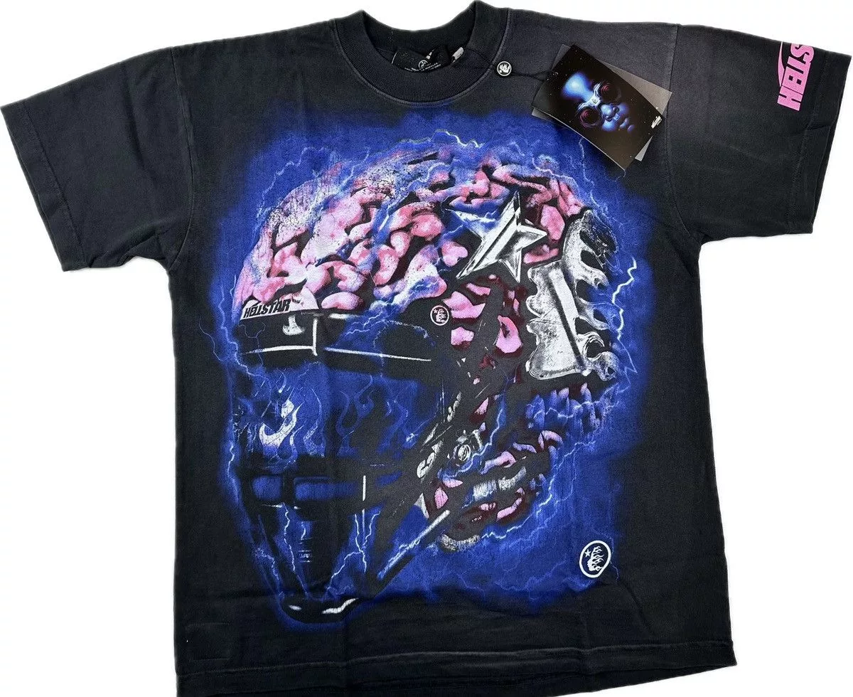 HELLSTAR Short Sleeve T Shirts Hellstar Helmet Short Sleeve T-shirt Black