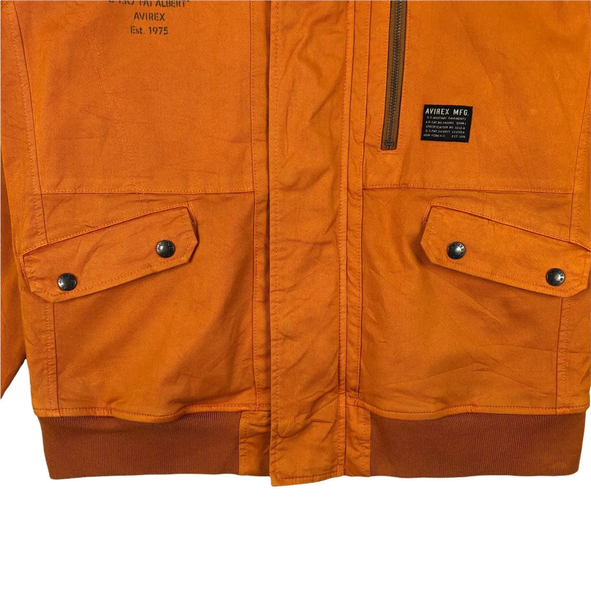 Avirex Light Jackets Avirex Lockheed Martin USN USMC Cotton Jacket Orange