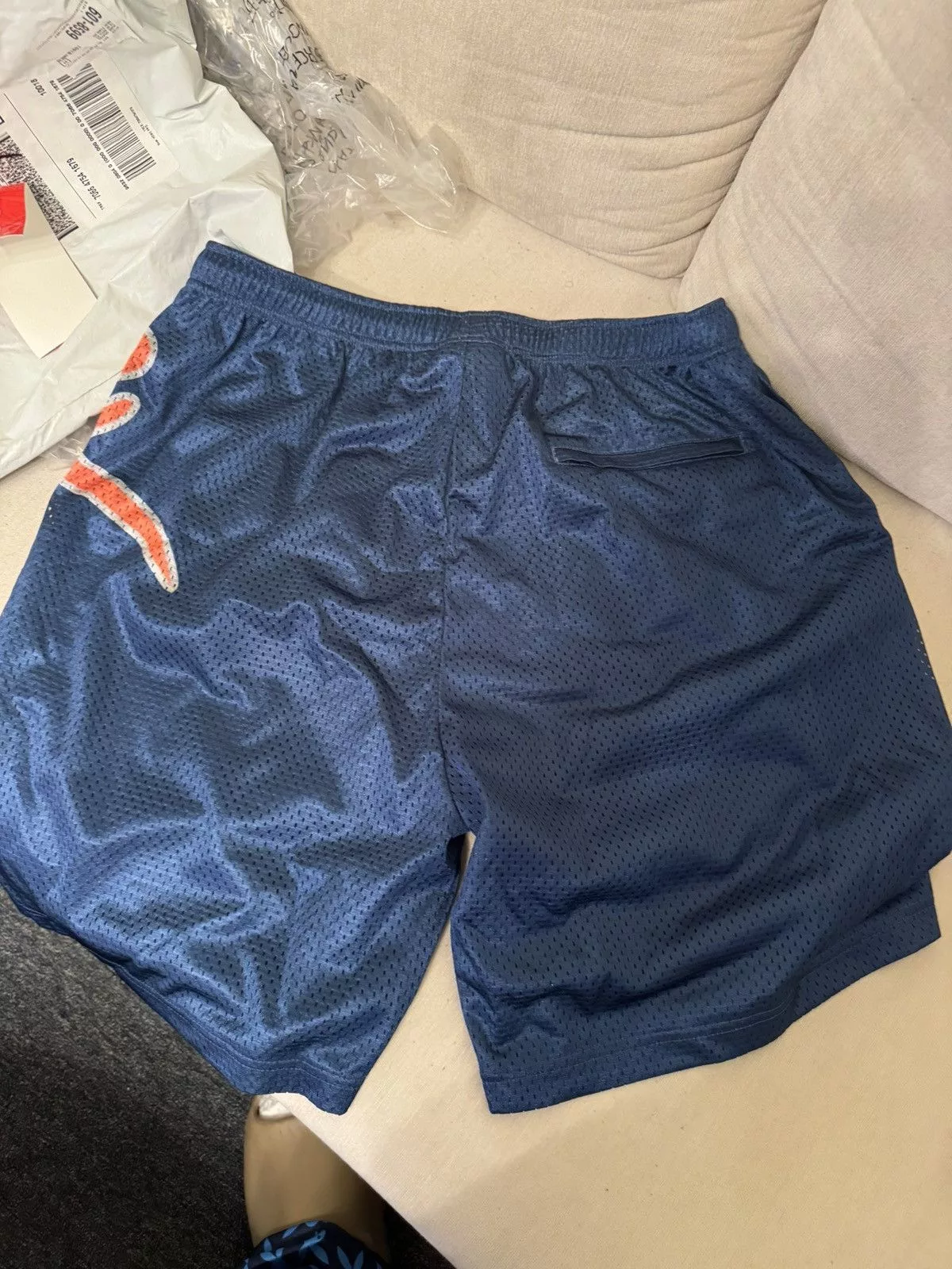 Supreme Shorts Supreme Big Script Mesh Shorts Blue