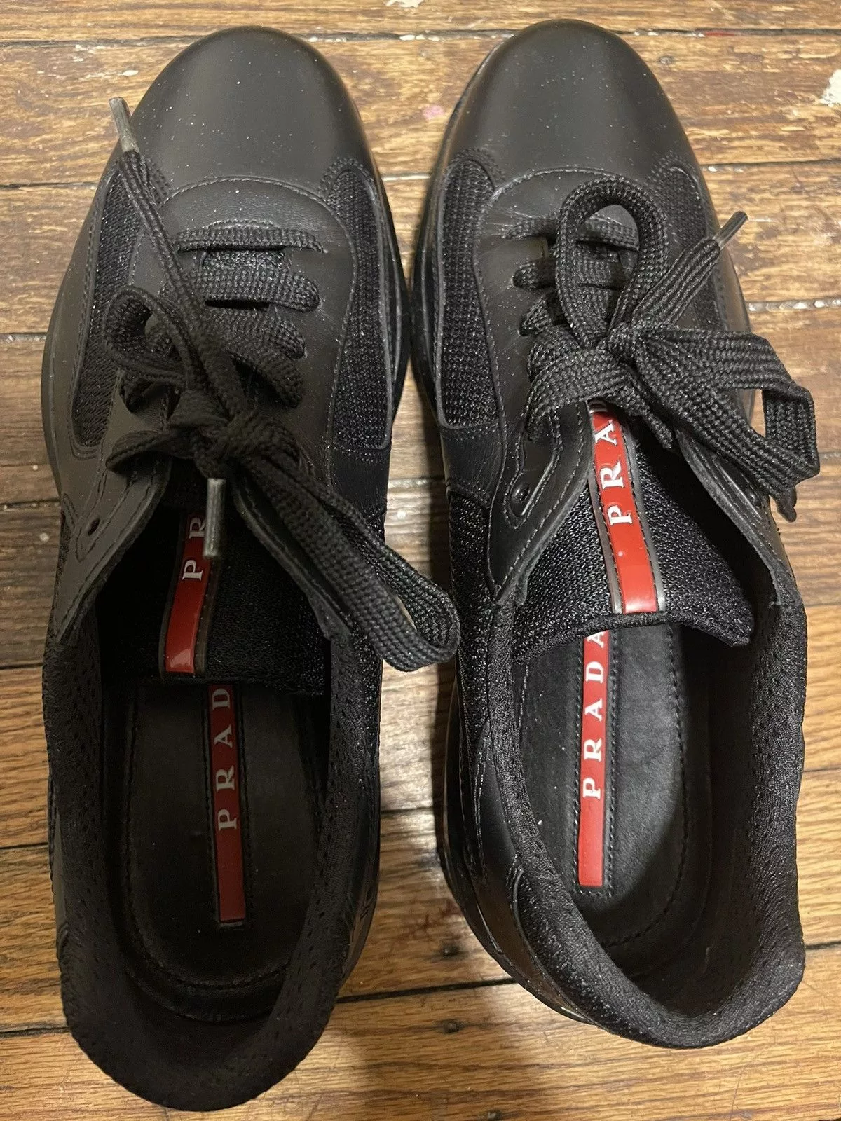 Prada Low Top Sneakers Prada American Cups Black