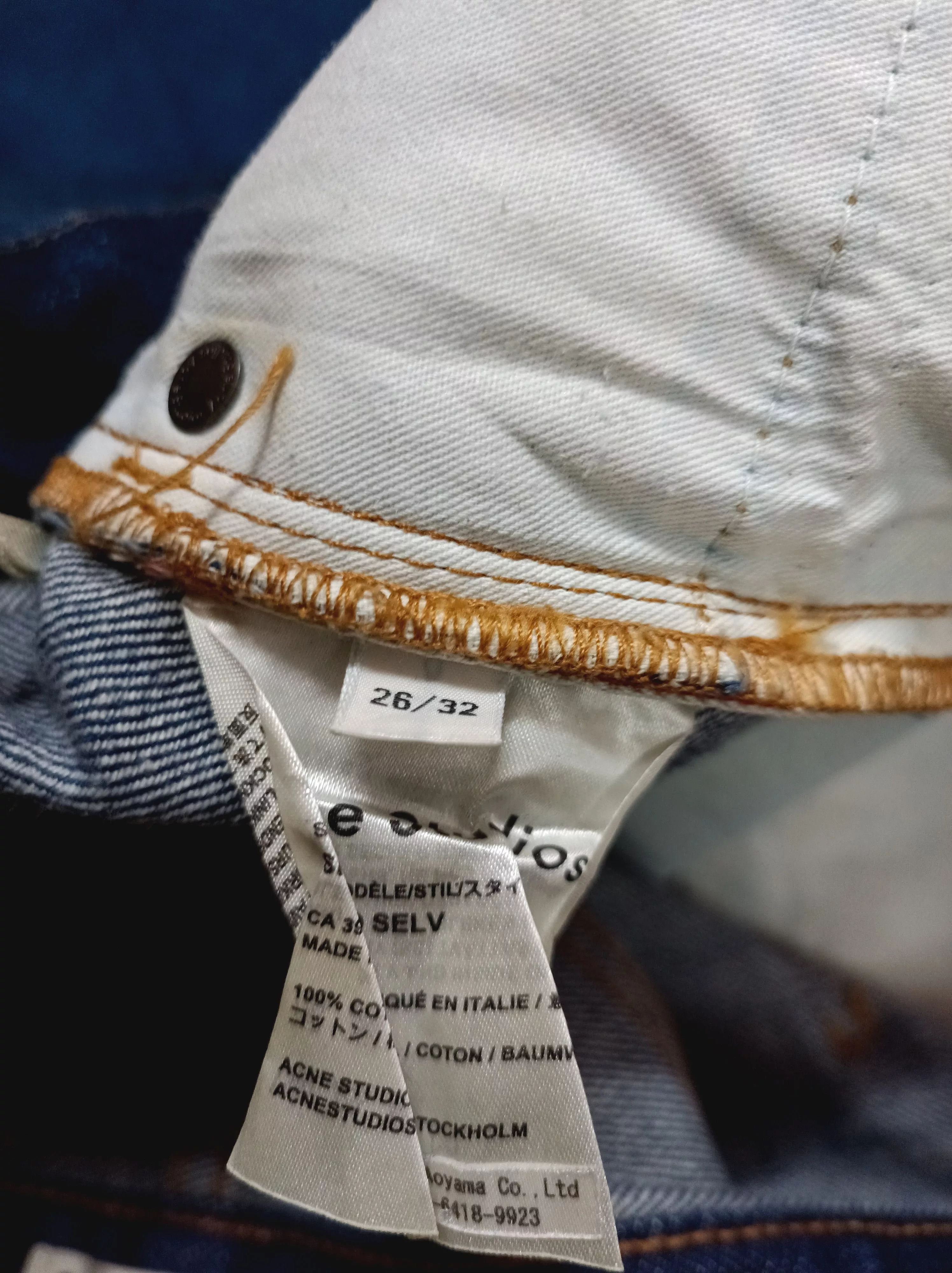 Acne Studios Denim Acne Studios ACNE STUDIO selvedge Baggy or loose denim vintage 90s Blue