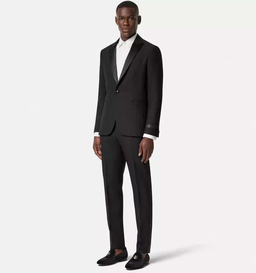 Versace Casual Pants Versace Black Slim Formal Dress Pants