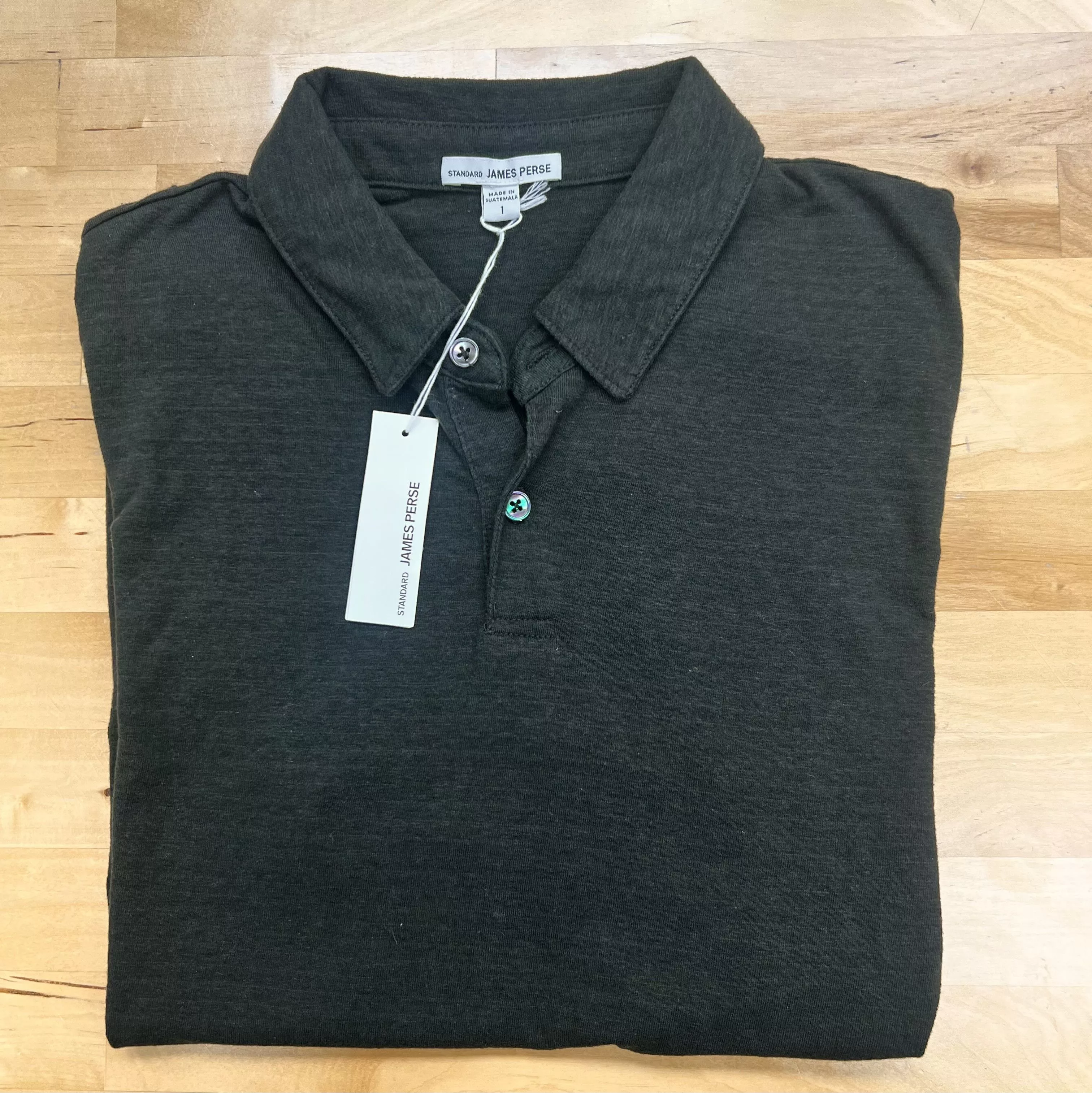 James Perse Polos James Perse Micro Striped Polo Blue