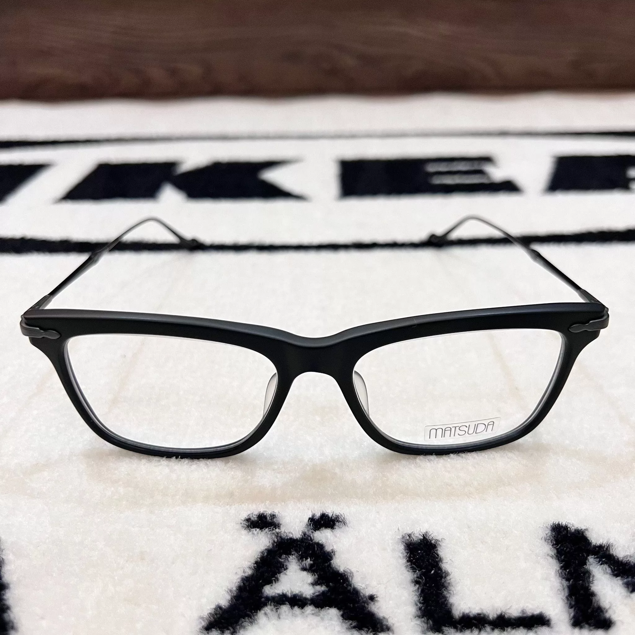 Matsuda Sunglasses Matsuda M2049 Rectangular Eyeglasses in Matte Black Colorway