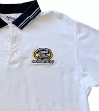 Chase Authentics Polos Chase Authentics × NASCAR 🏁 Chase Authentic Nextel Next Series Polo 🏁 White Vintage