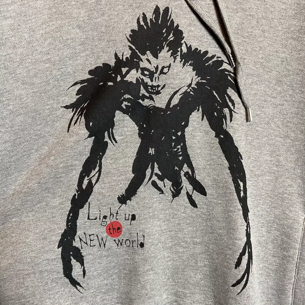 Anime Sweatshirts Hoodies Vintage Y2K Death Note Ryuk Anime Hoodie Gray