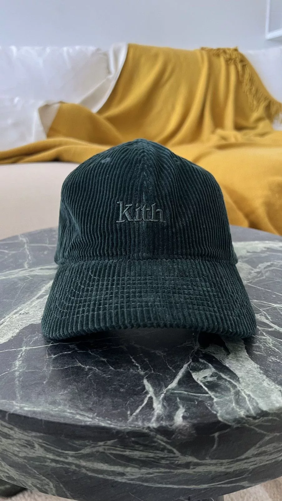 Kith Hats Kith Stadium Green Corduroy Cap