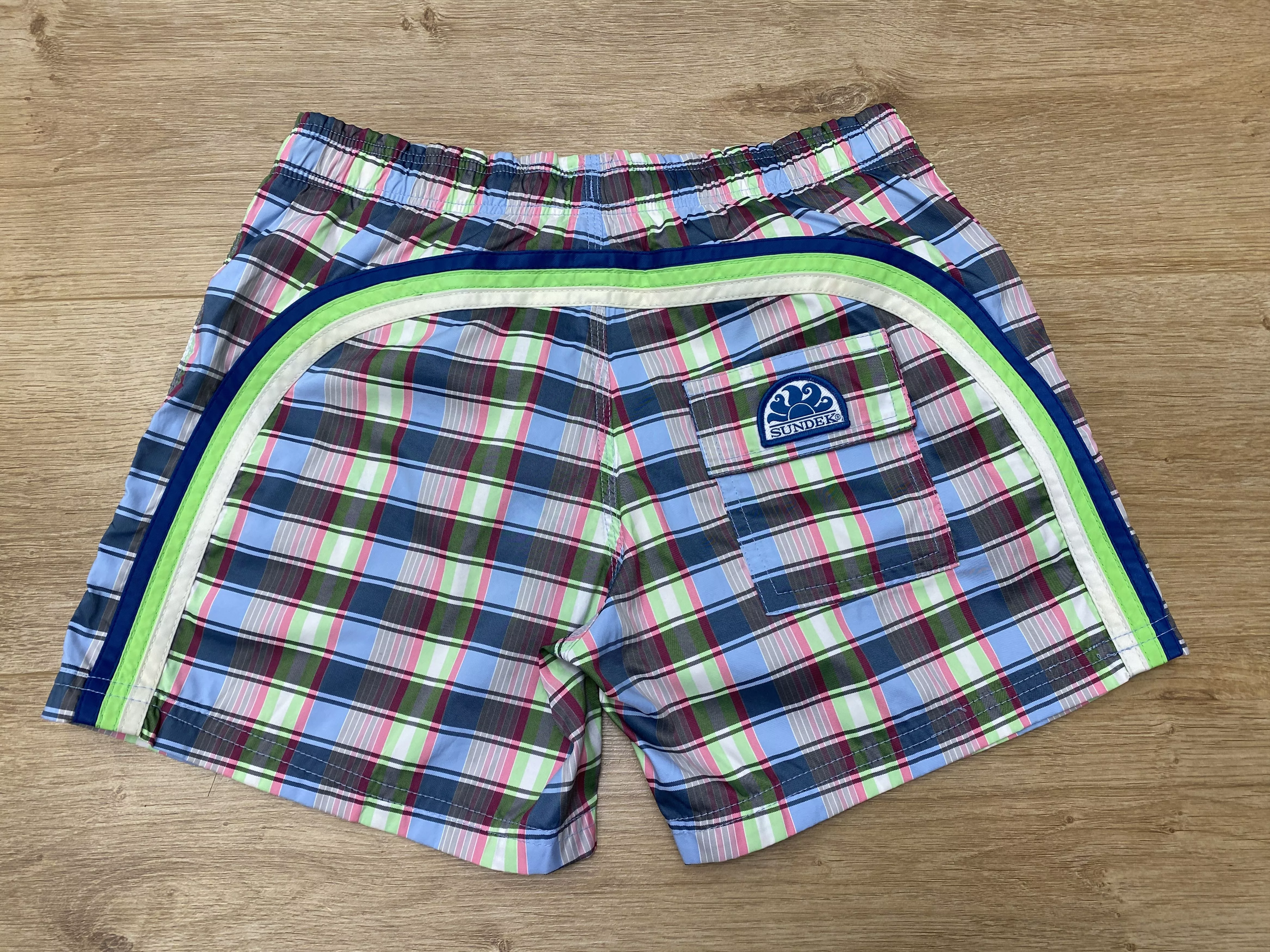Sundek Swimwear Nova Check Sundek S Shorts Trunks Bath Suit Surf Size S Xs Multi