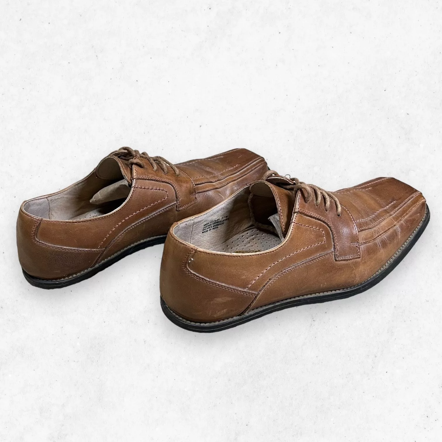 Stacy Adams Formal Shoes Stacy Adams Men 10.5M Brown Leather Dress Shoes NEEDS REPAIR